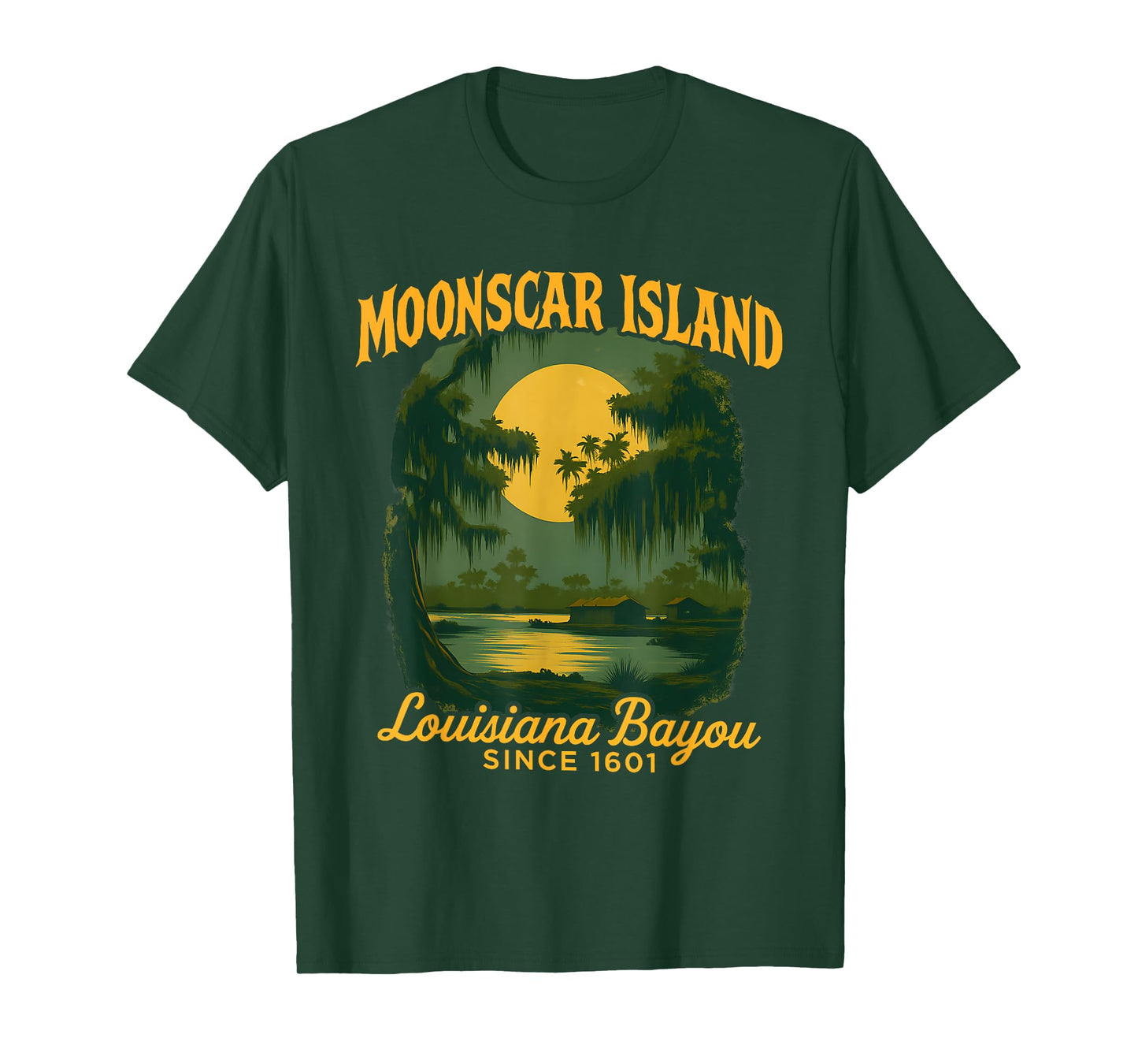 Moonscar Island Retro Cartoon Halloween Zombie Island T-Shirt