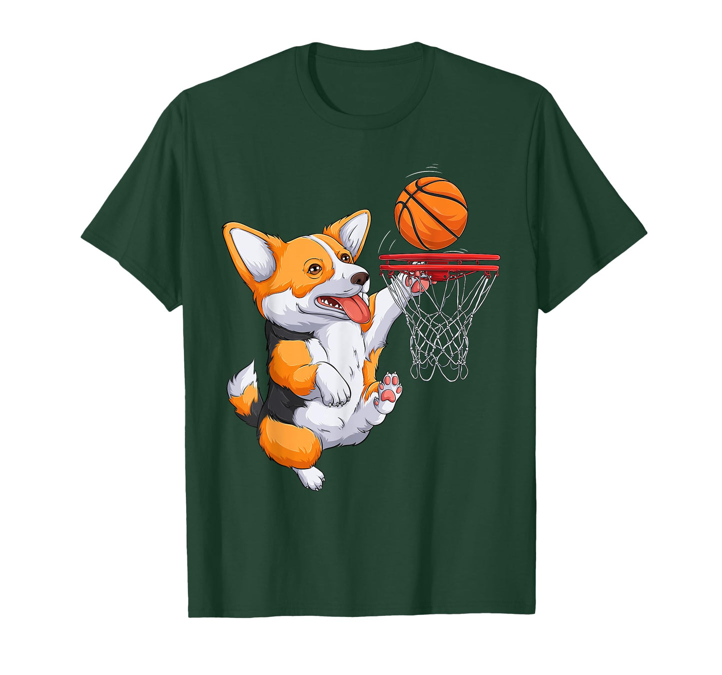 Corgi puppy Corgi Basketball for Pet Lovers Women men Kids T-Shirt