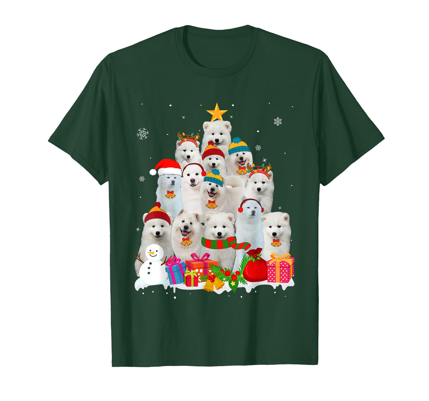 Funny Samoyed Christmas Tree Pet Dog Lover Gift T-Shirt