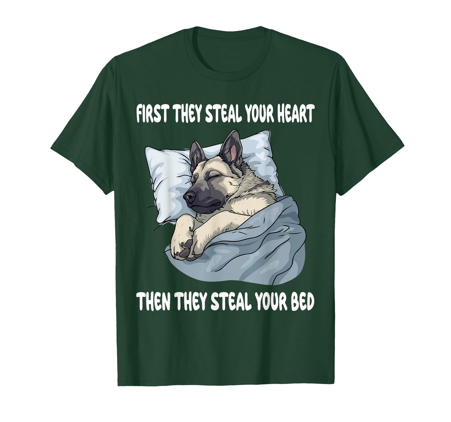 Norwegian Elkhound Sleeping Pajamas Nightgown T-Shirt