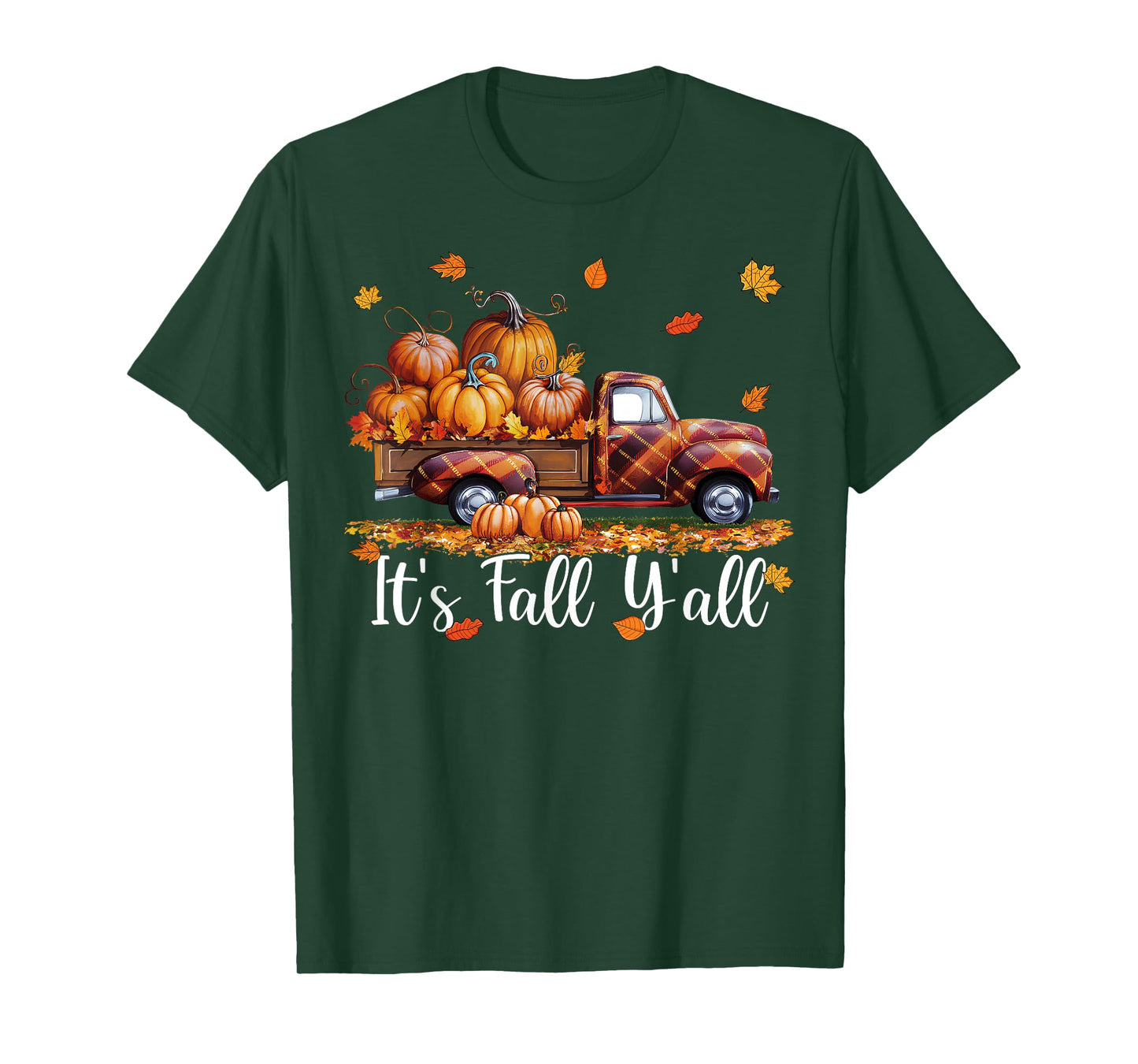 It's Fall Y'all Pumpkin Truck Autumn Tree Hello Fall T-Shirt