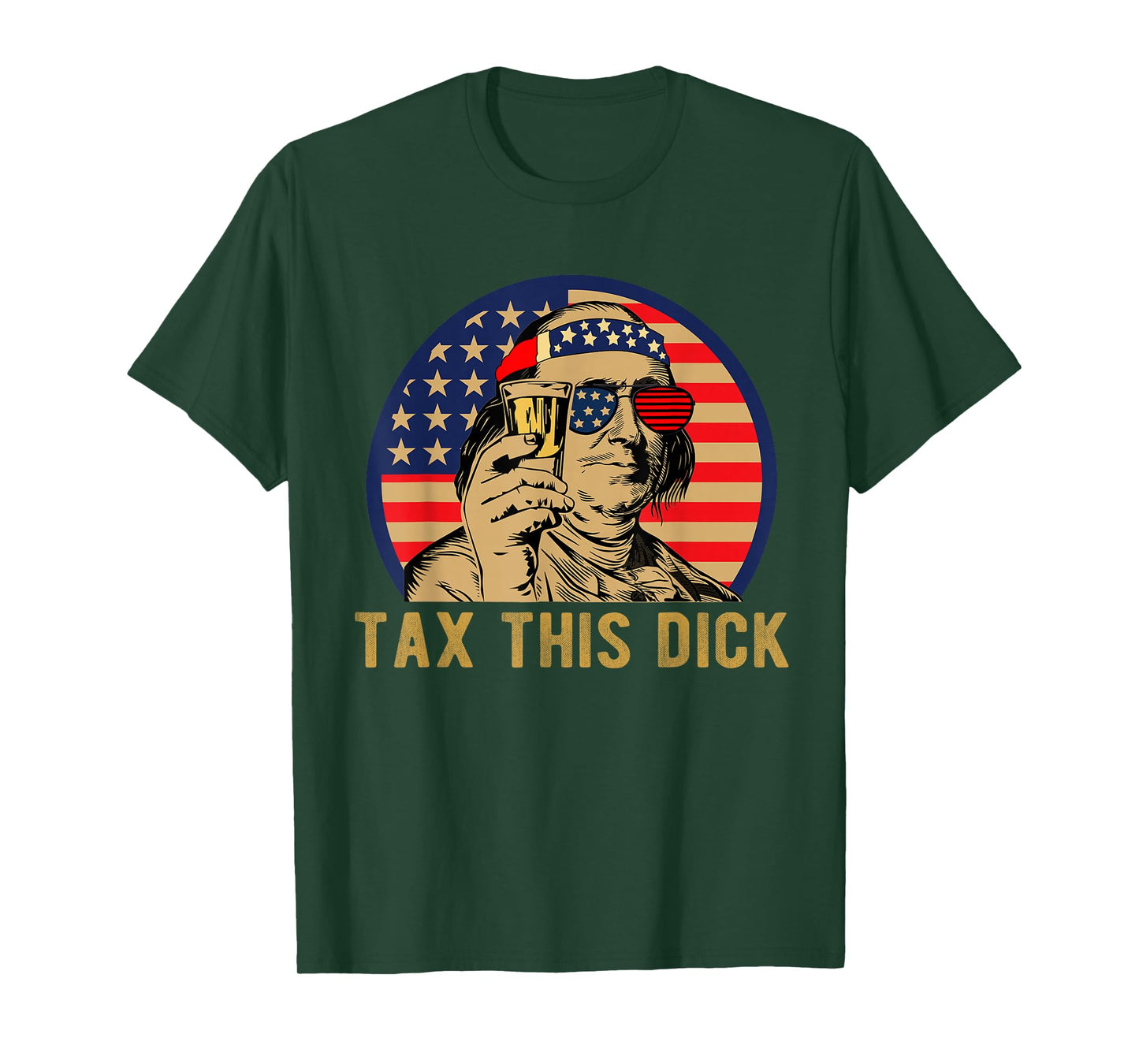 Benjamin Franklin Tax This Dick Vintage Mens Womens T-Shirt