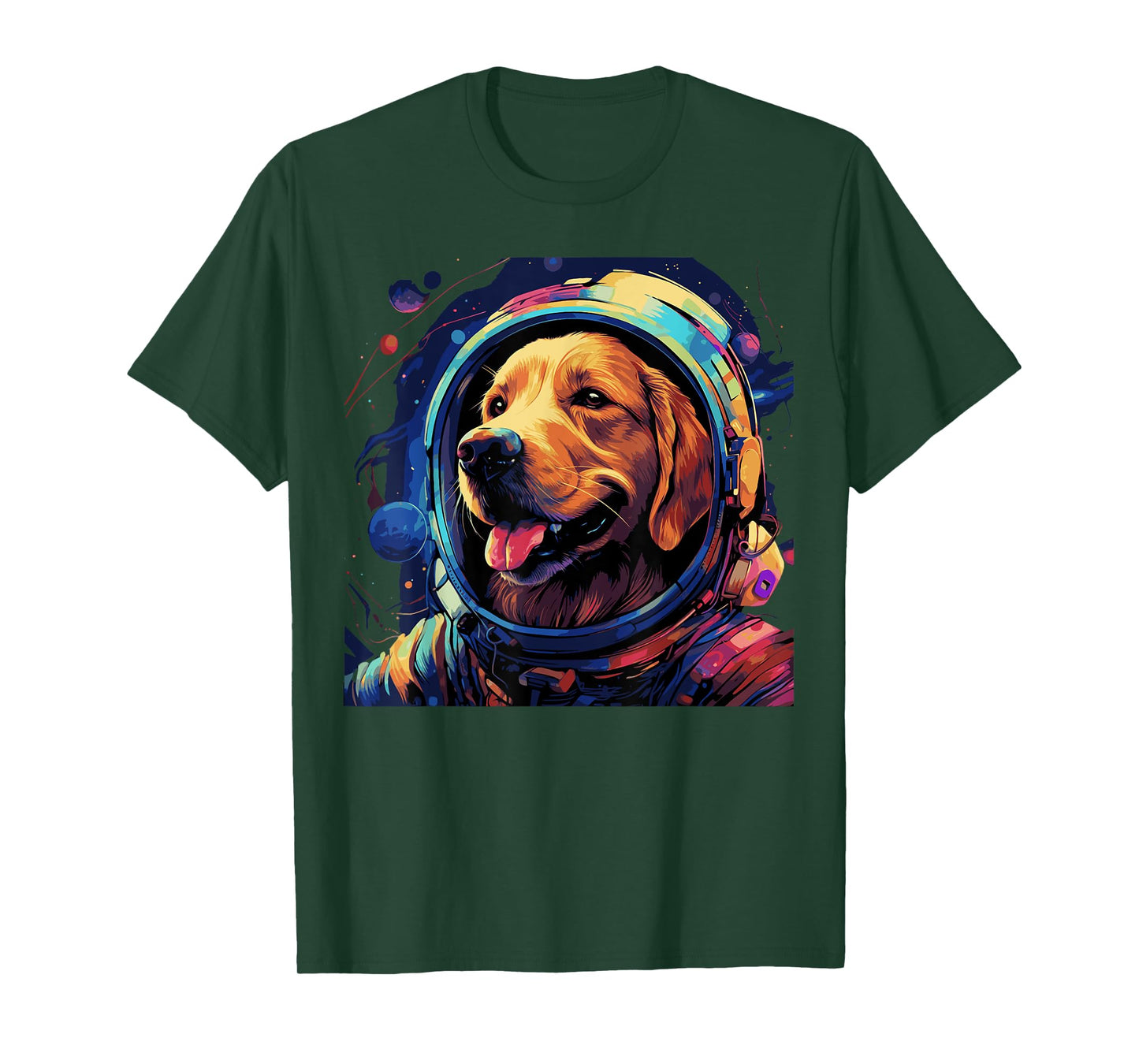 Golden Retriever T-Shirt Funny Golden Retriever Astronaut T-Shirt