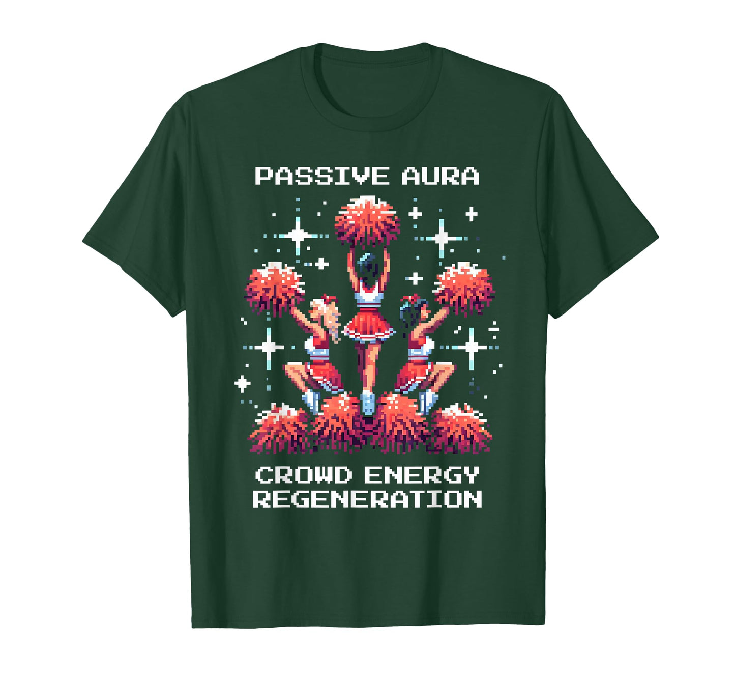 Crowd Energy Aura | Pixel Cheerleading Gaming T-Shirt