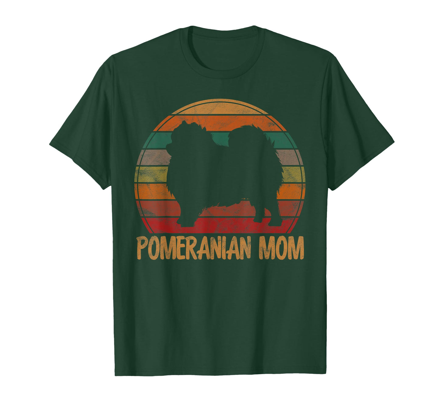 Retro Pomeranian Mom Pompom Dog Owner Mother Pet Mama T-Shirt