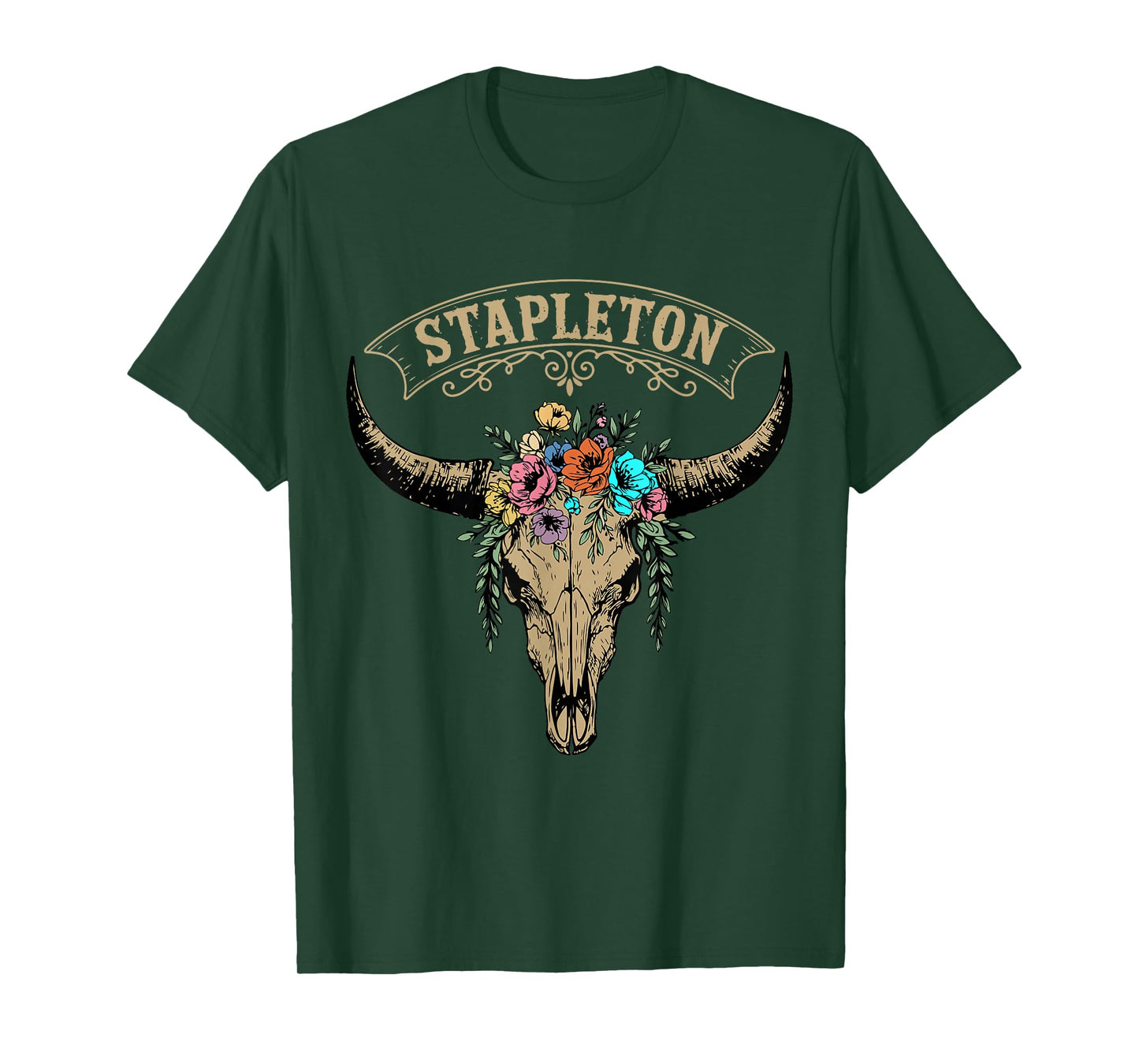 Vintage Stapleton Last Name Personalized Stapleton Flower T-Shirt