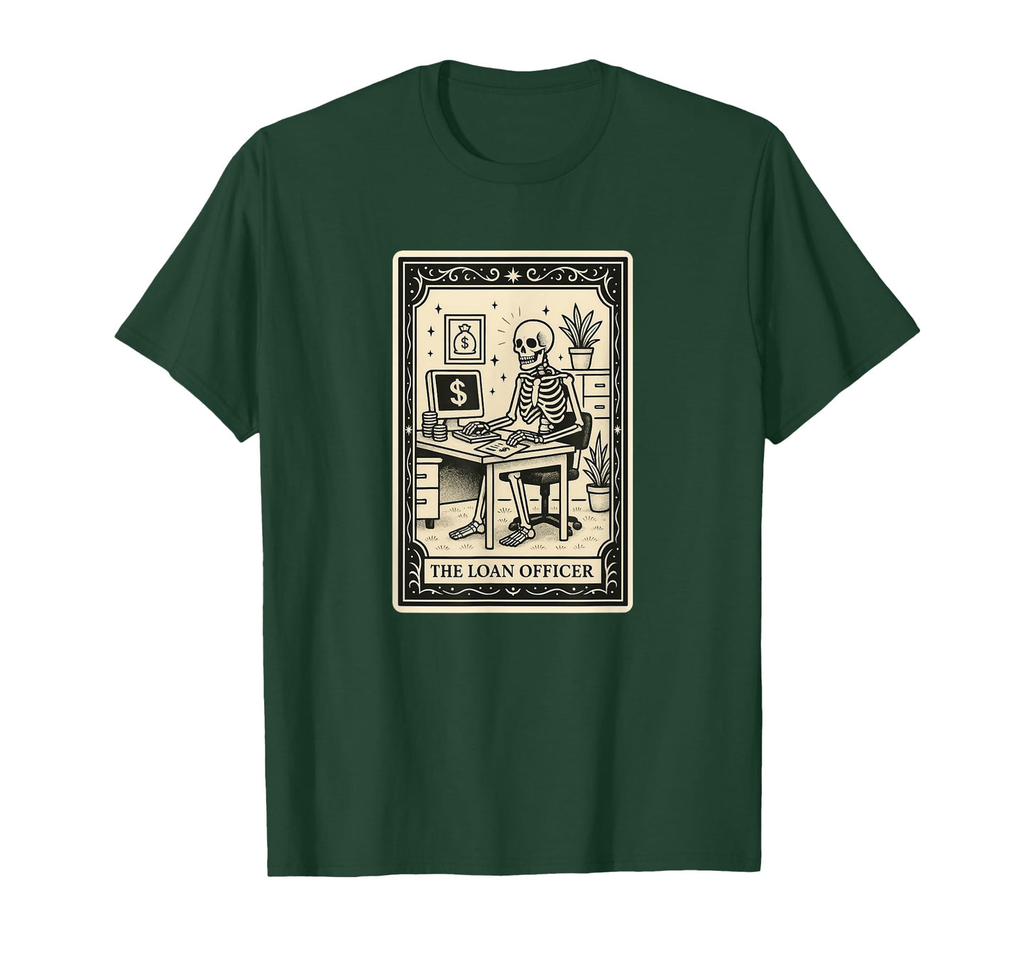 The Loan Officer Tarot Card - Spooky Gothic Auto Home Bank T-Shirt
