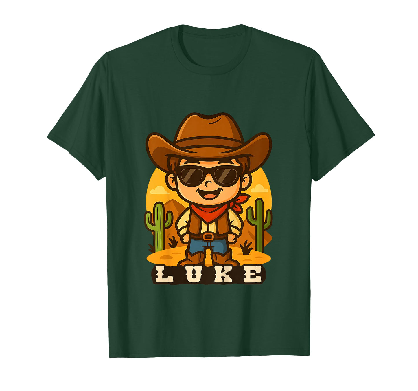 Kids Luke Cowboy for boys Rodeo Country Western Party Theme T-Shirt