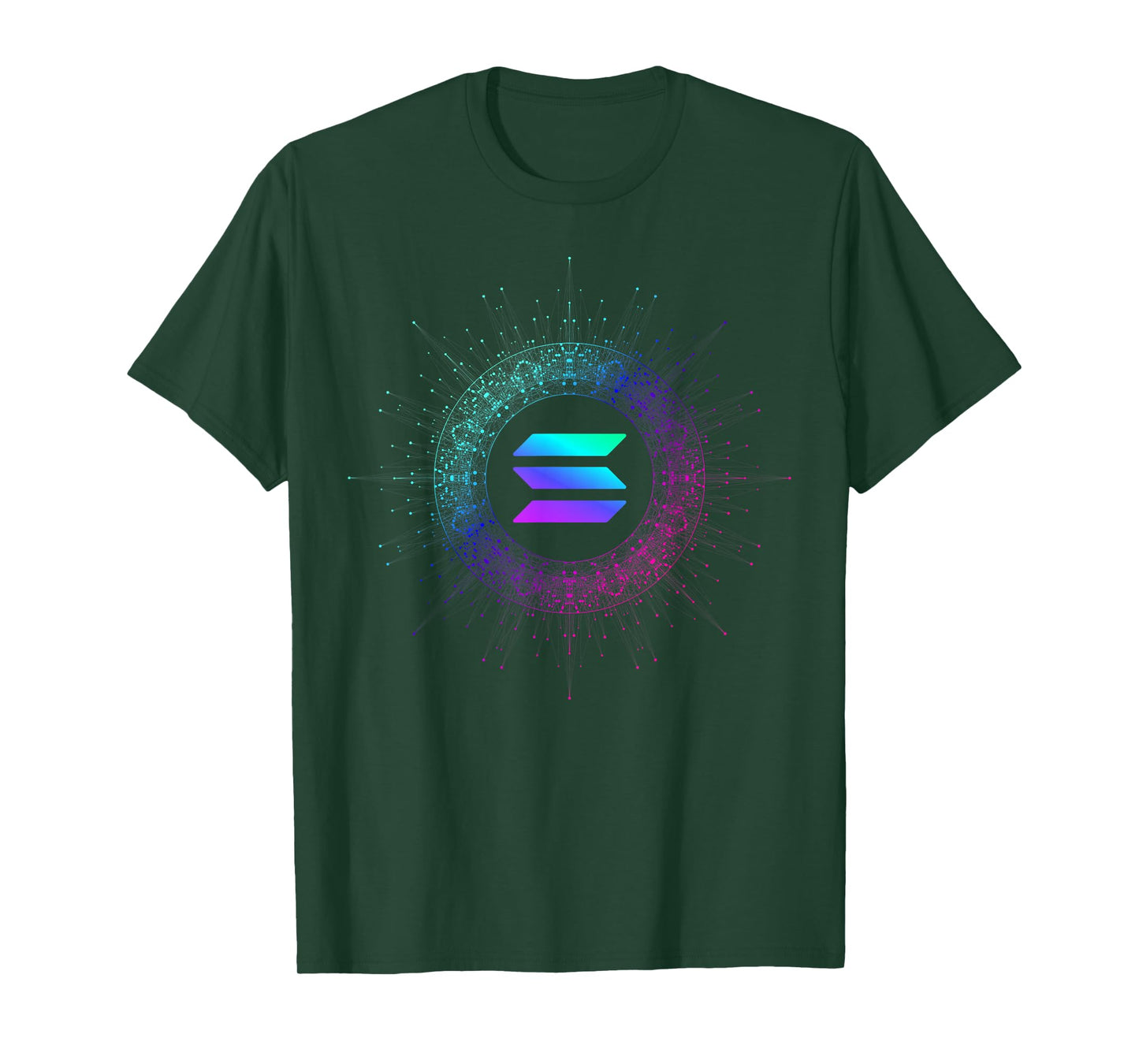 Abstract Solana SOL Logo Blockchain Coin | Colorful Solana T-Shirt