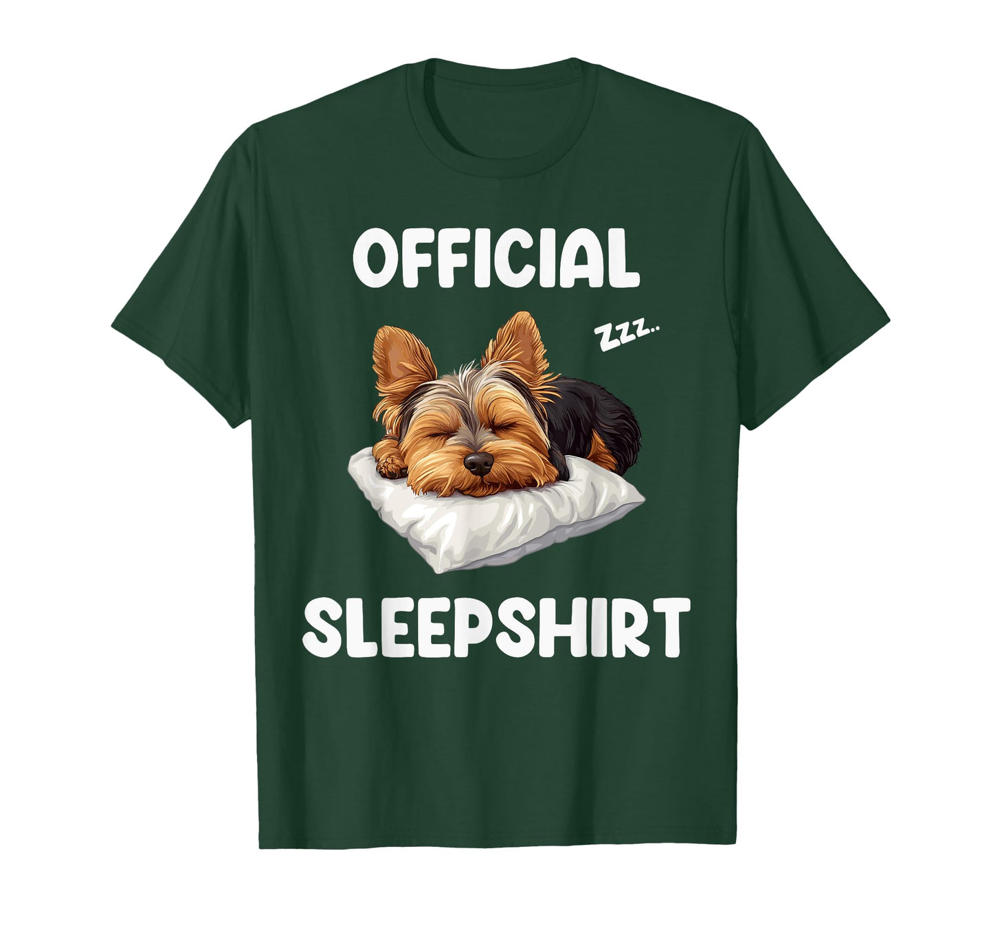 Official Yorkshire Terrier Sleepshirt Cute Yorkie Dog Lover T-Shirt