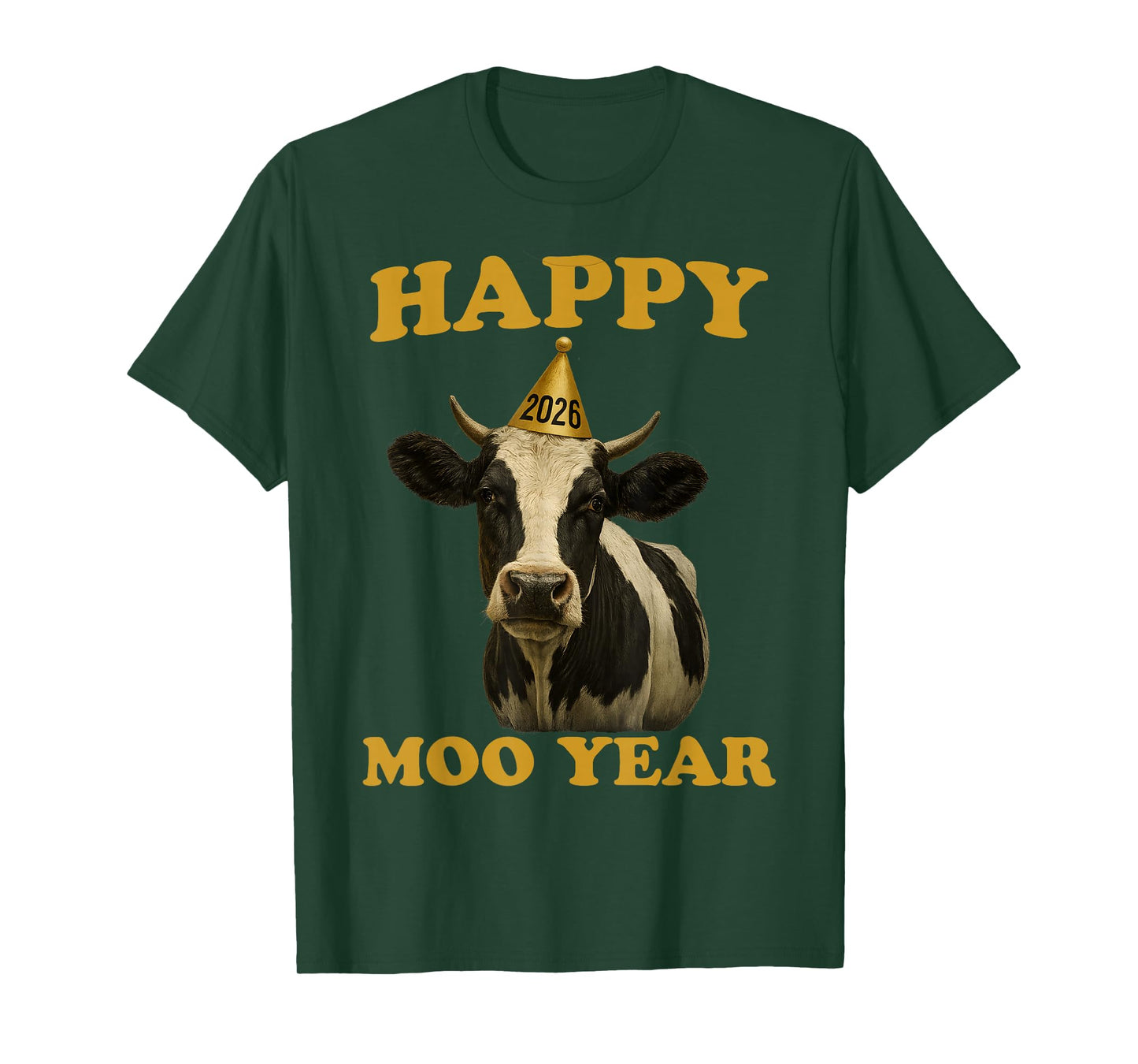 Funny New Years Eve Cow NYE Party Farm Animal Moo Pun Women T-Shirt