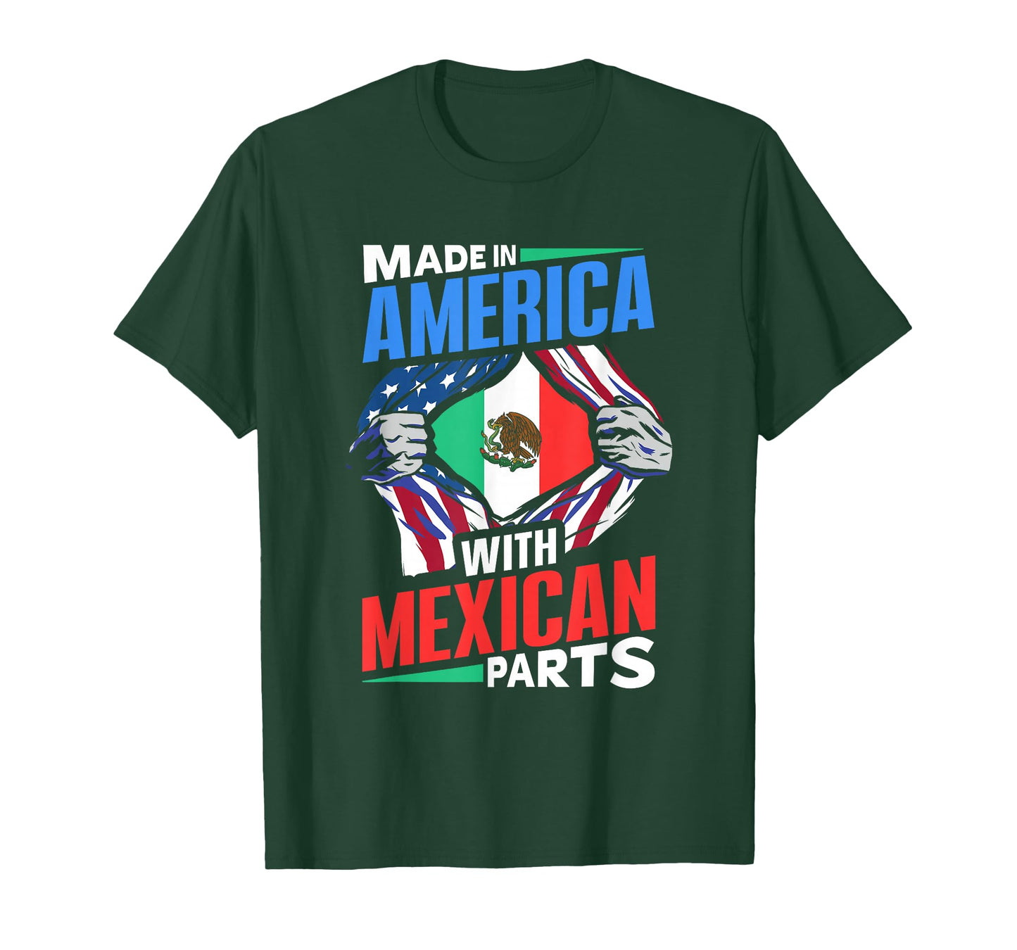 Made in America with Mexican Parts Country Mexico T-Shirt