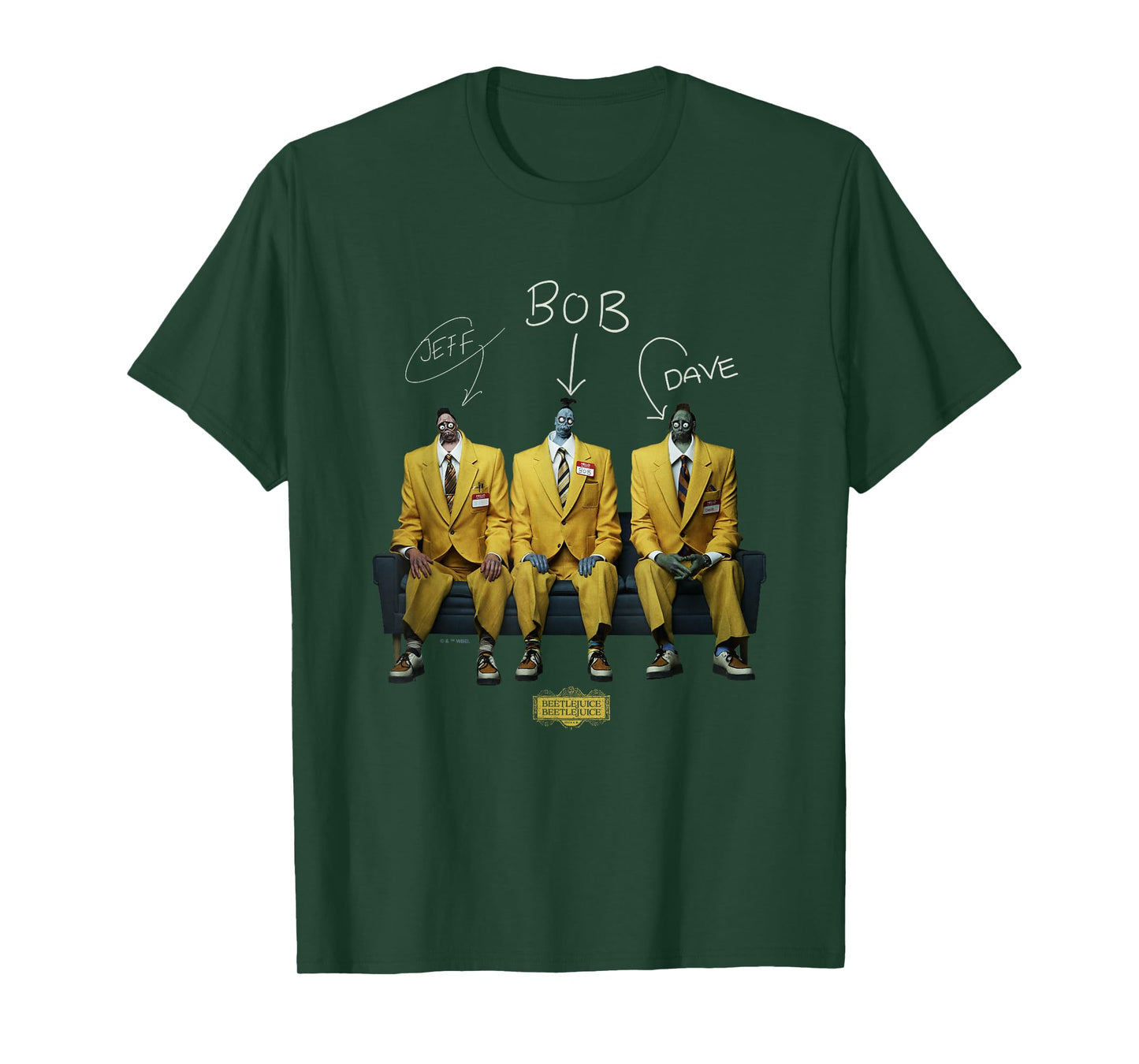 Beetlejuice Beetlejuice Jeff Bob & Dave Shrunken Heads T-Shirt