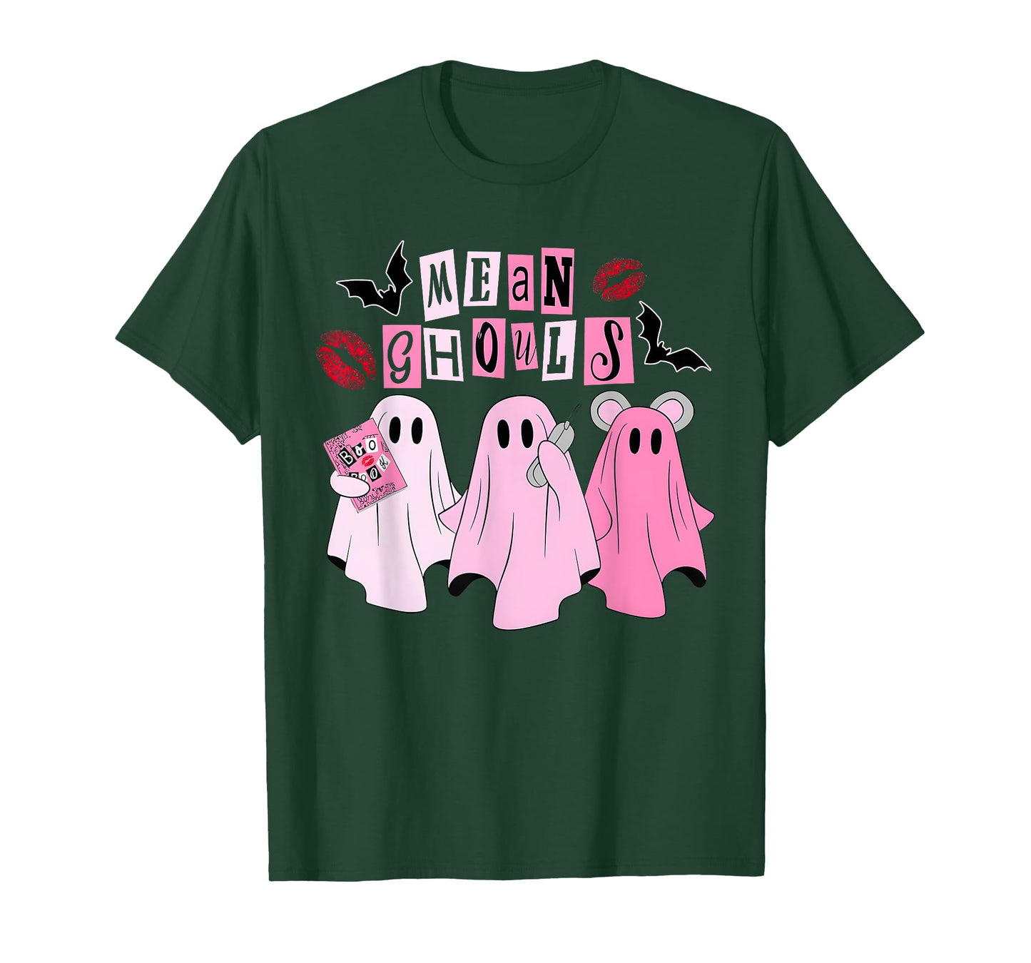 Cute Ghost Mean Ghouls Halloween Costume Spooky Season Girls T-Shirt