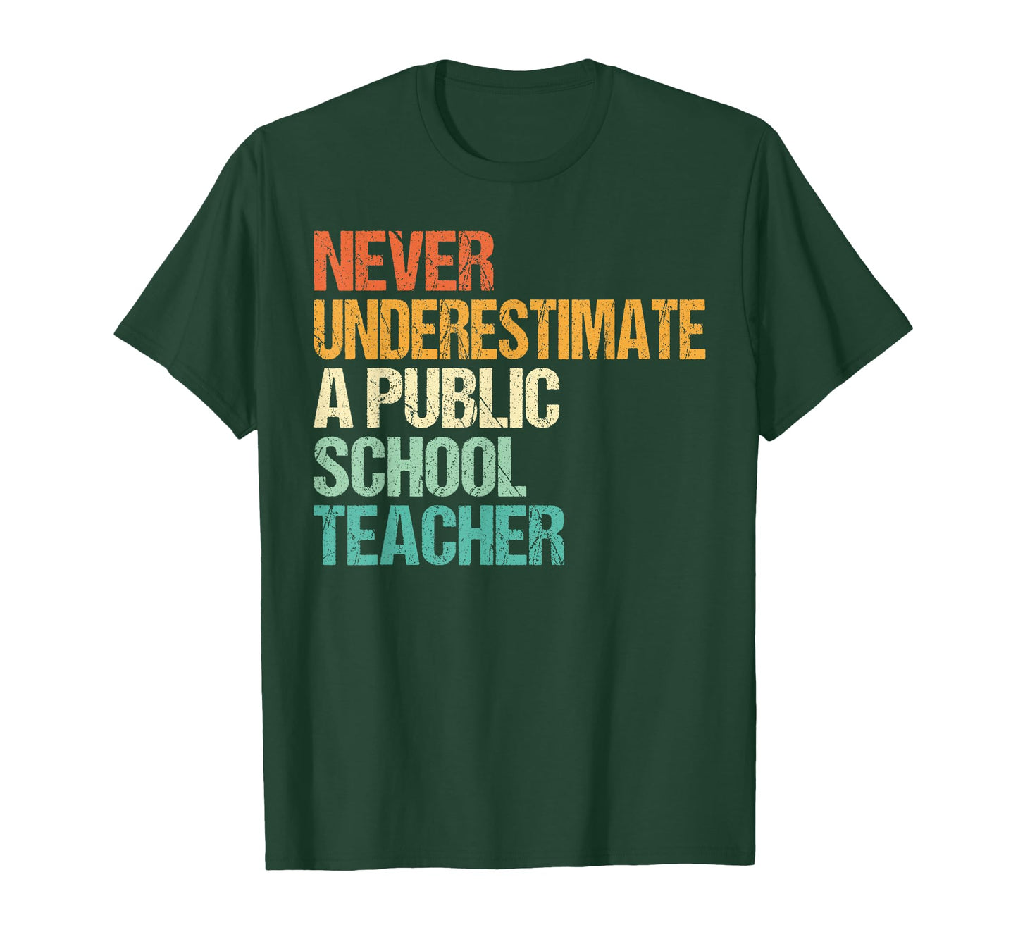 Never Underestimate A Public School Teacher T-Shirt