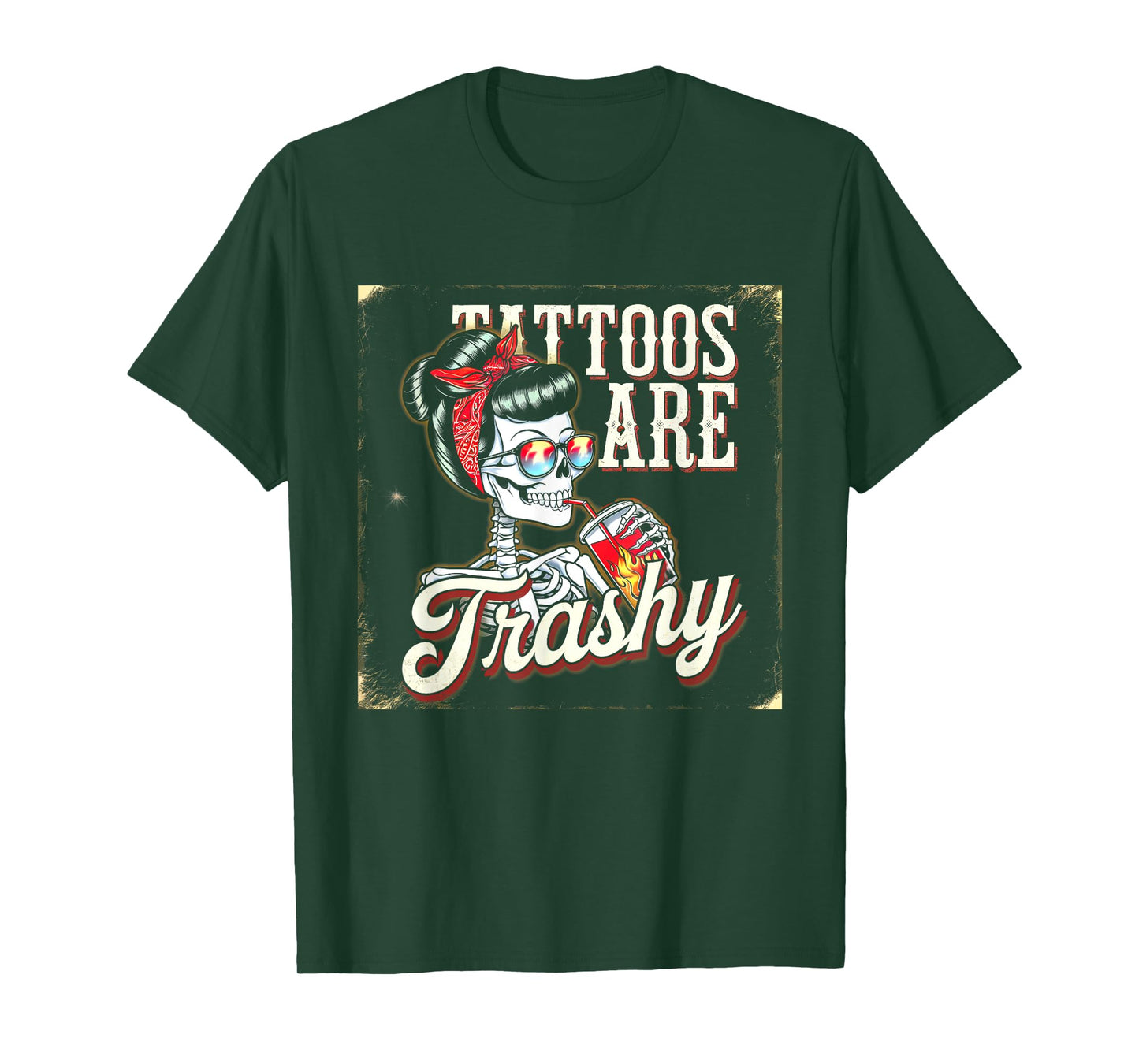 Tattoos Are Trashy So Is Your Mom Funny Tattooed Mom Vintage T-Shirt