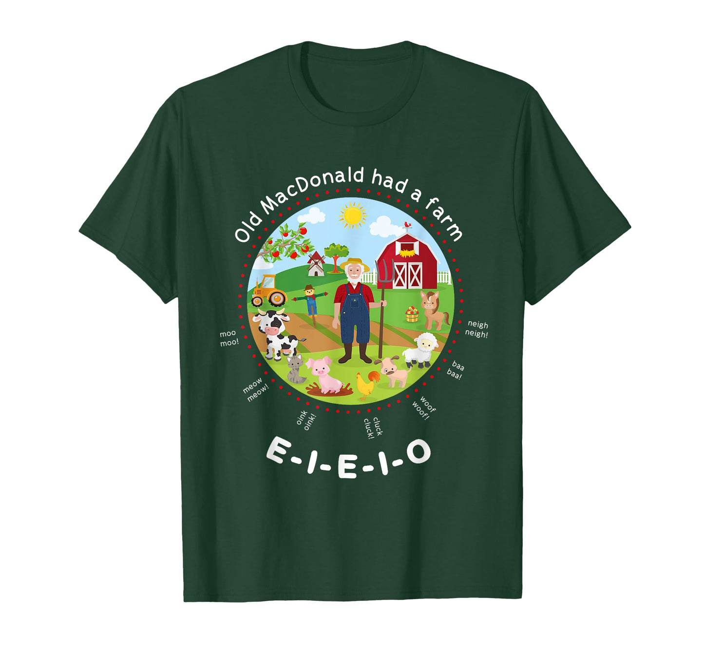 Old MacDonald had a farm English Nursery Rhyme Theme T-Shirt T-Shirt