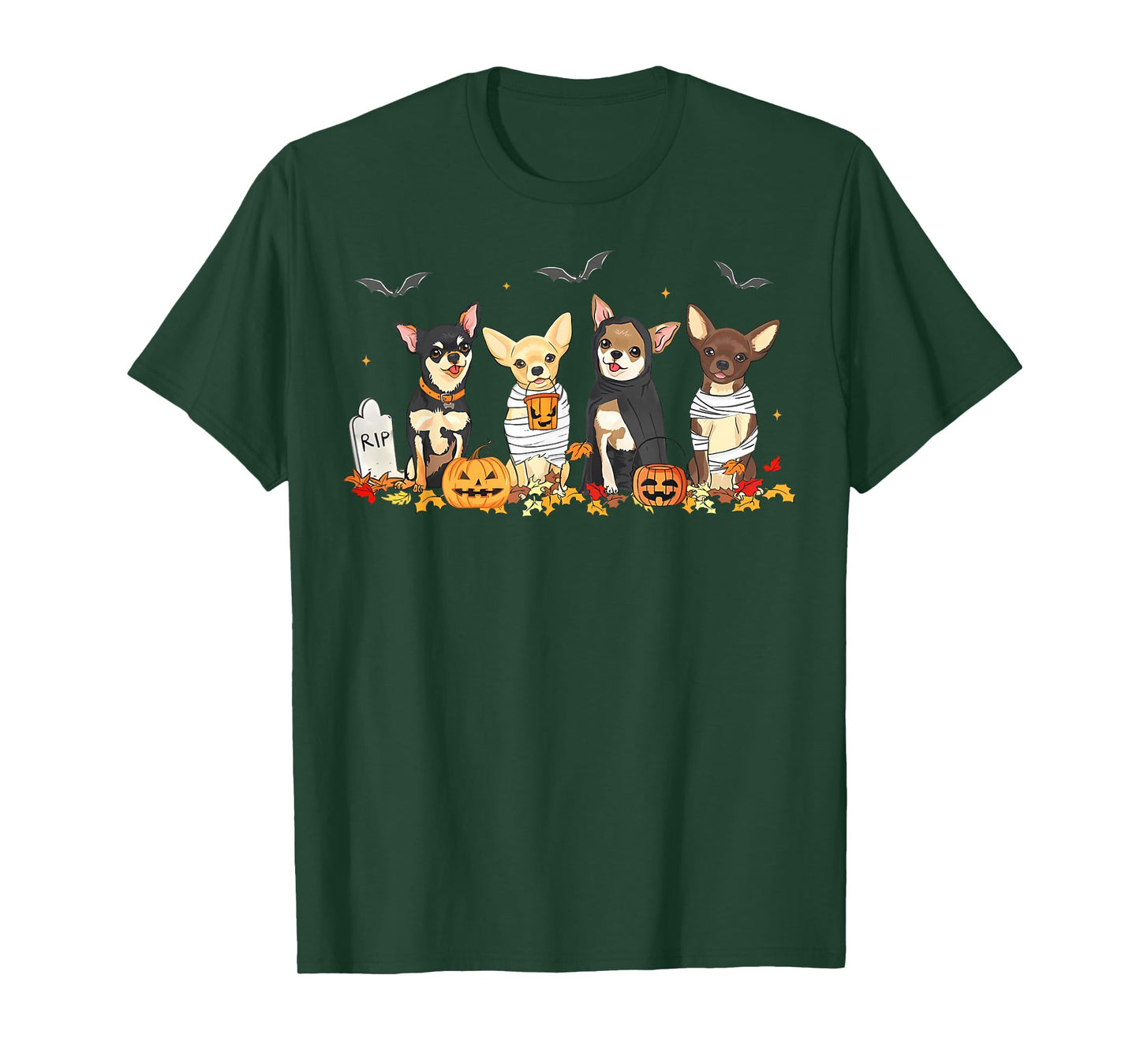 Halloween Chihuahua Ghost Spooky Chihuahua Lovers Dog Mama T-Shirt