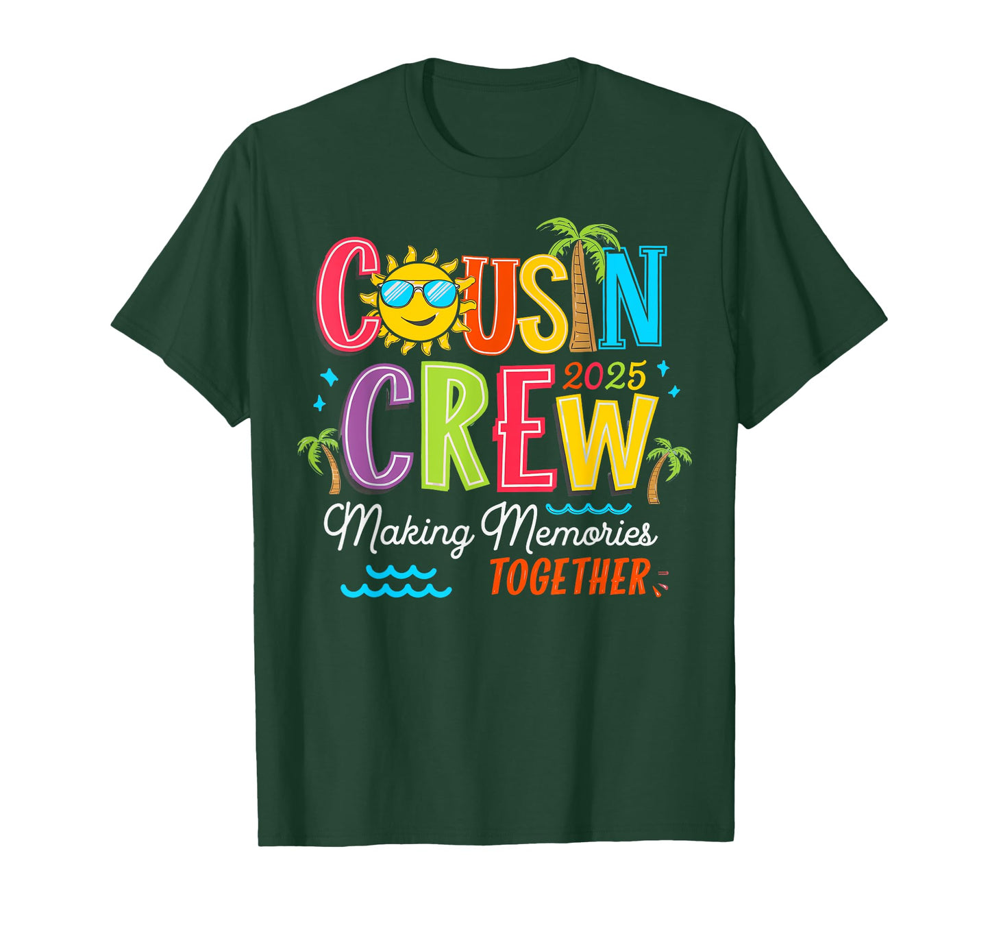 Cousin Crew 2025 Summer Vacation Beach Family Trip Matching T-Shirt