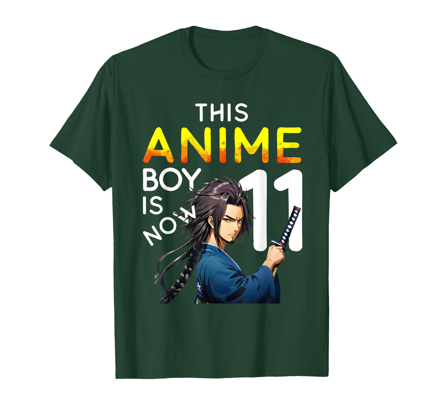 This Anime Boy Is Now 11 Years Old 11th Birthday Kawaii Kids T-Shirt