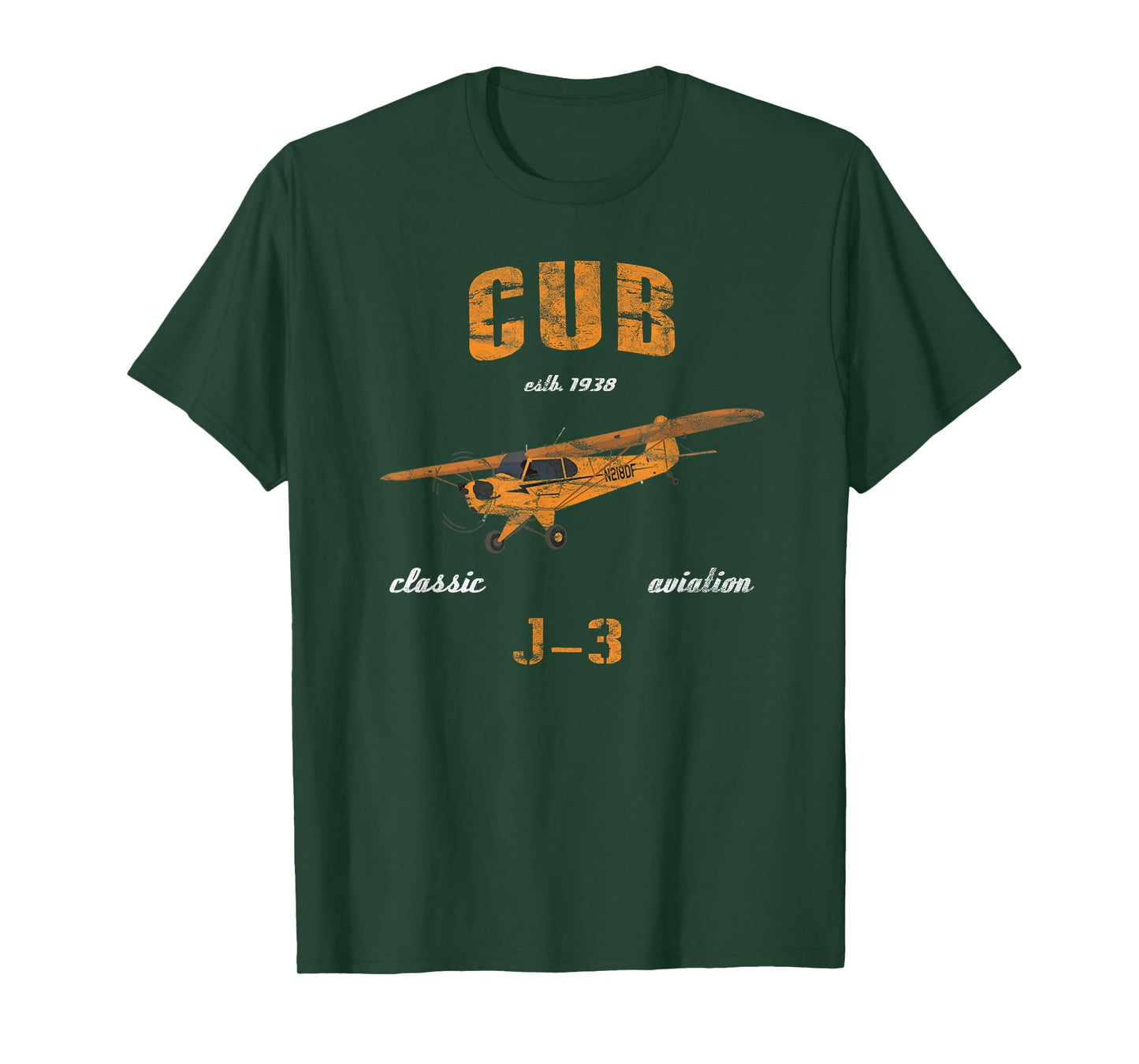 J-3 Cub Classic Airplane Aviation Vintage Pilot T-Shirt