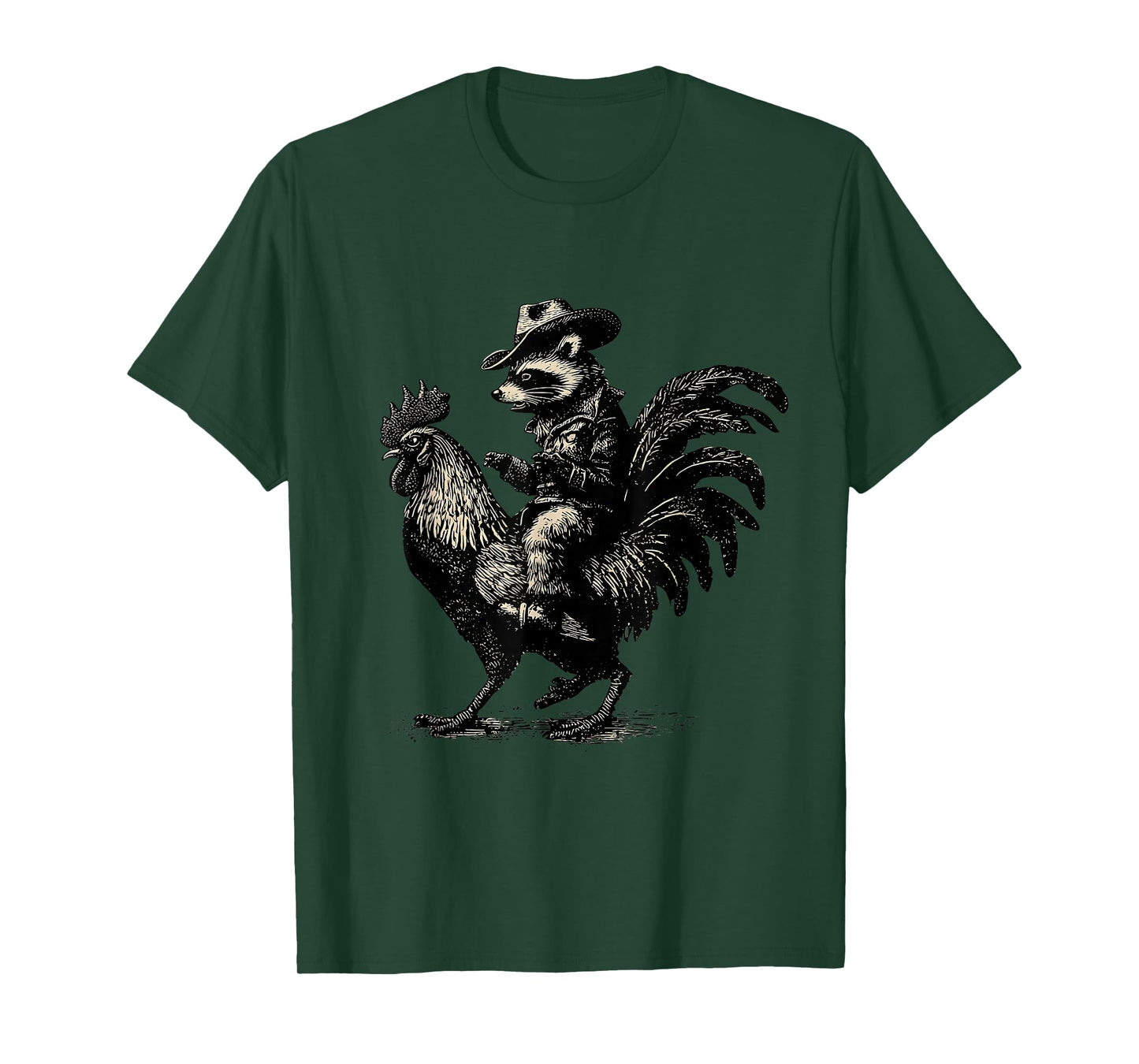 Country Cowboy Raccoon Trash Panda Cowgirl Western Texax T-Shirt