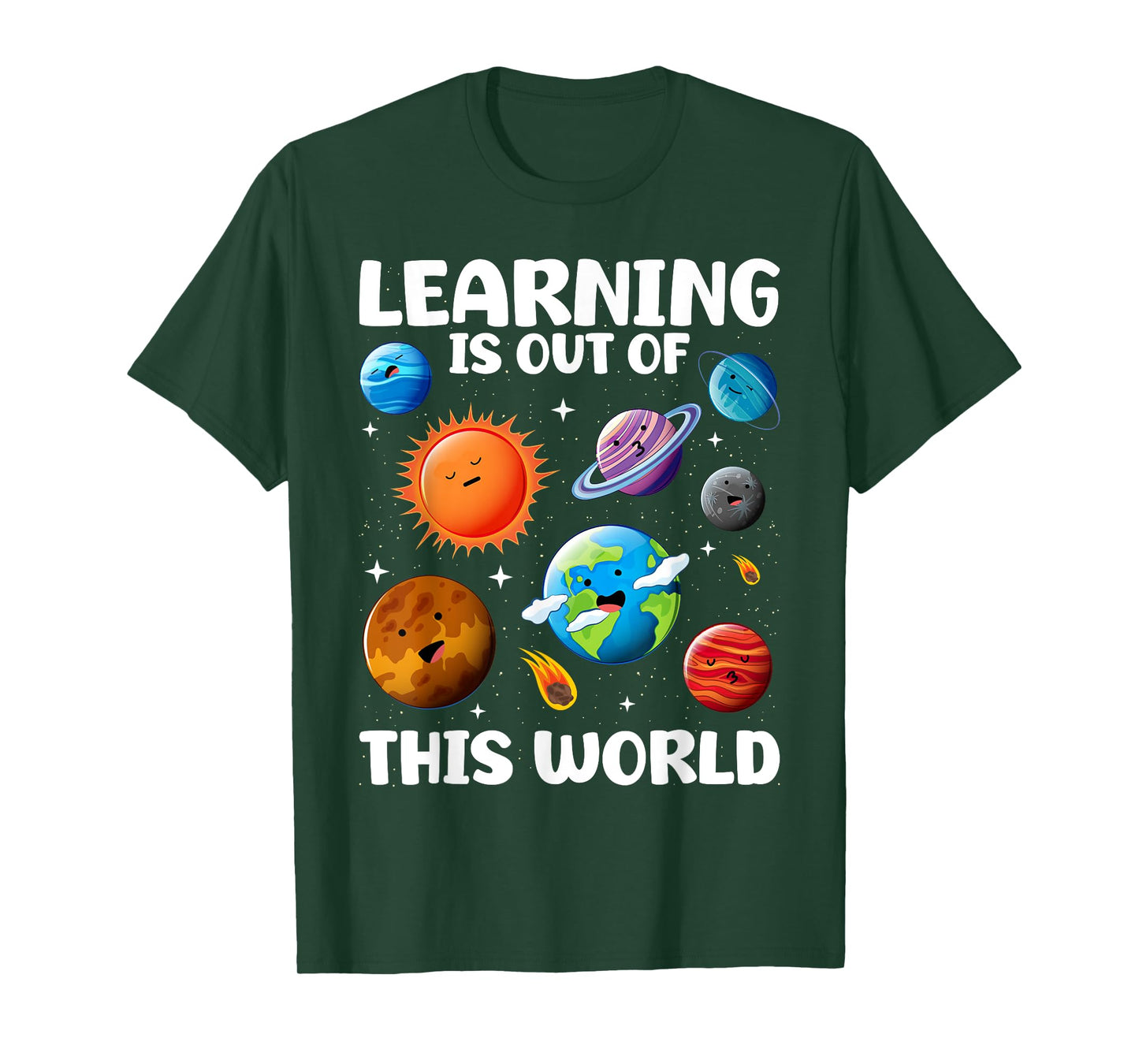 Learning Is Out Of This World Space Planets Teacher Student T-Shirt