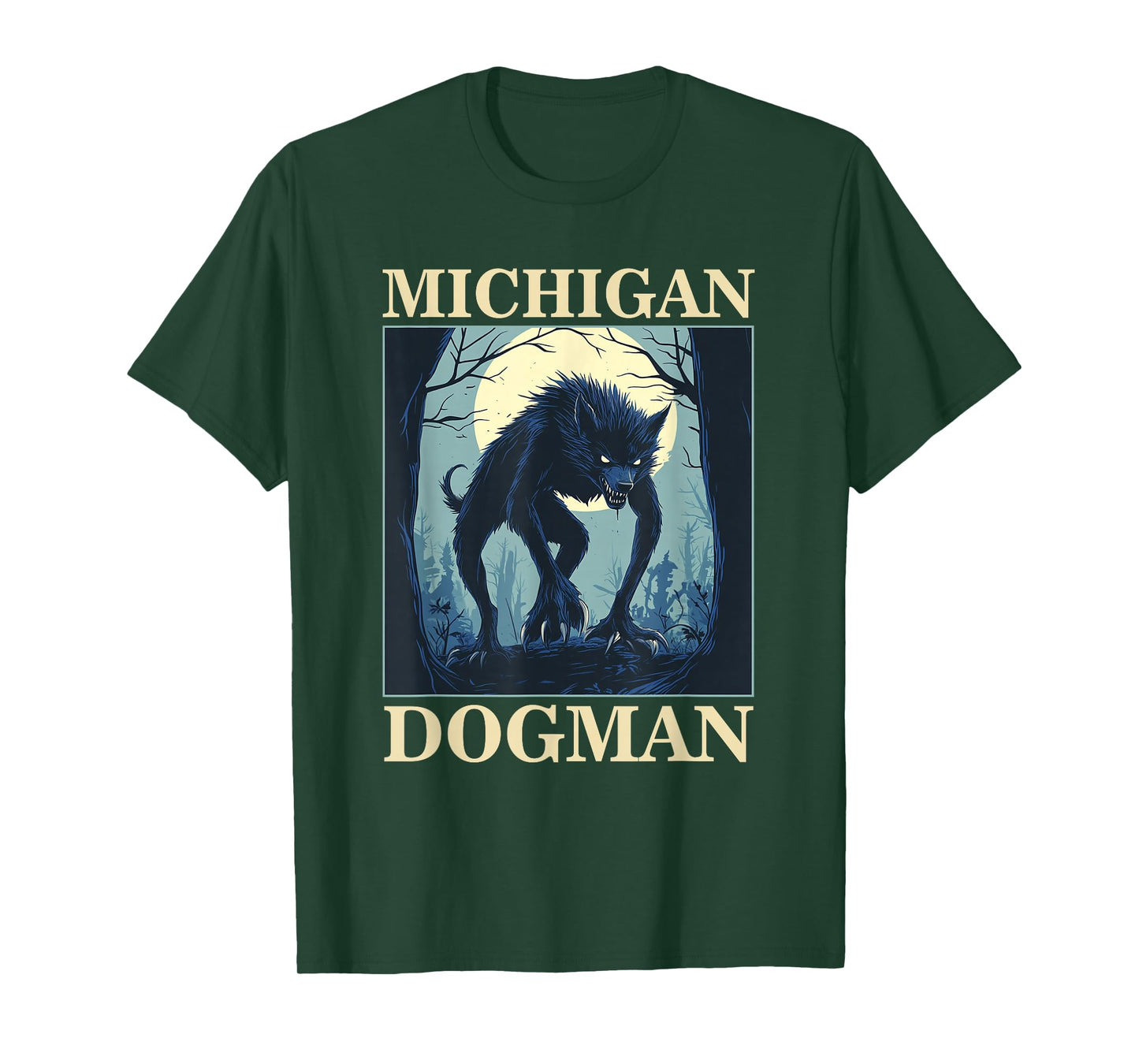 Michigan Dogman Woodland Folklore Canine T-Shirt