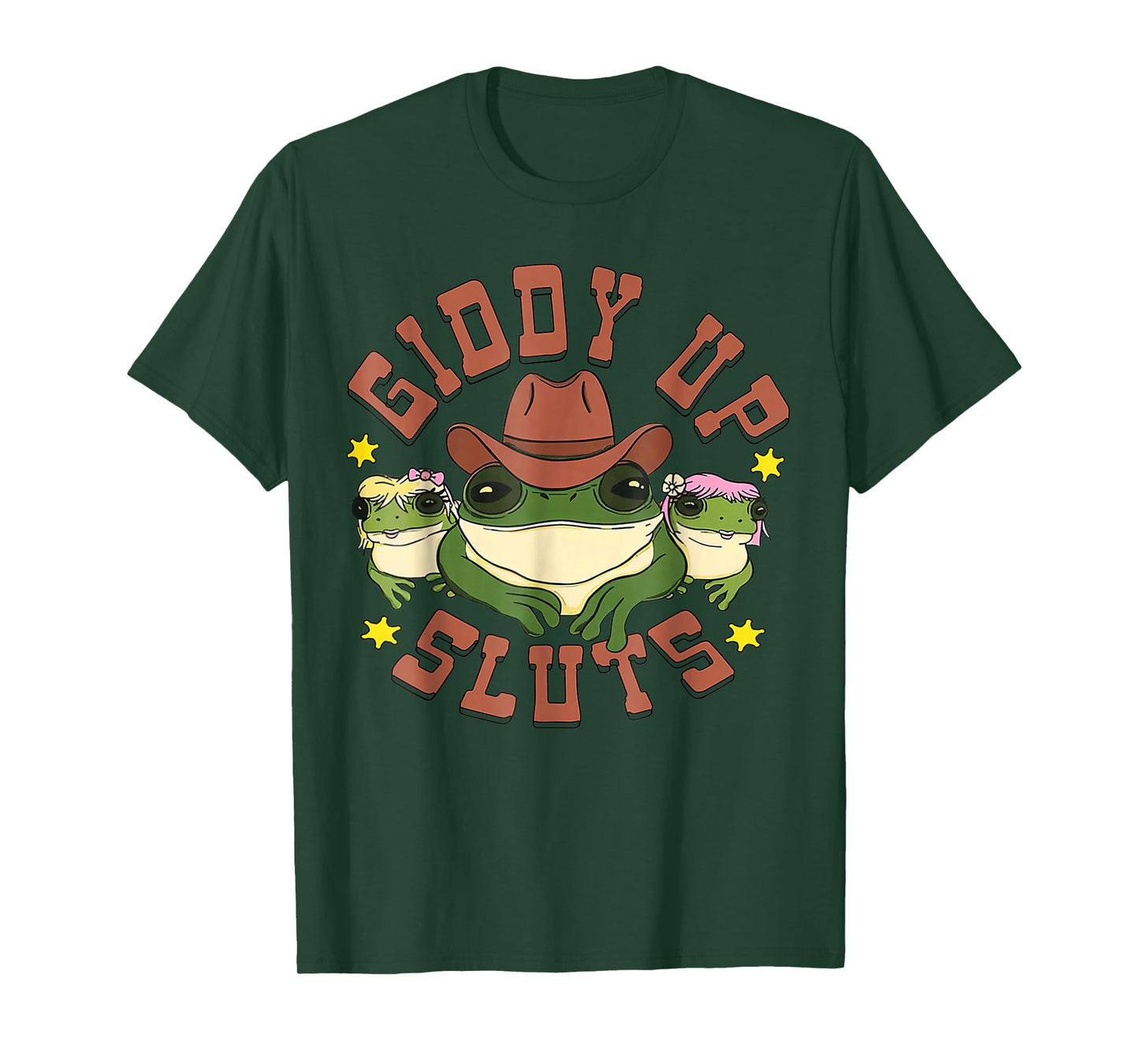 Giddy Up Funny Frogs Funny Western Country T-Shirt