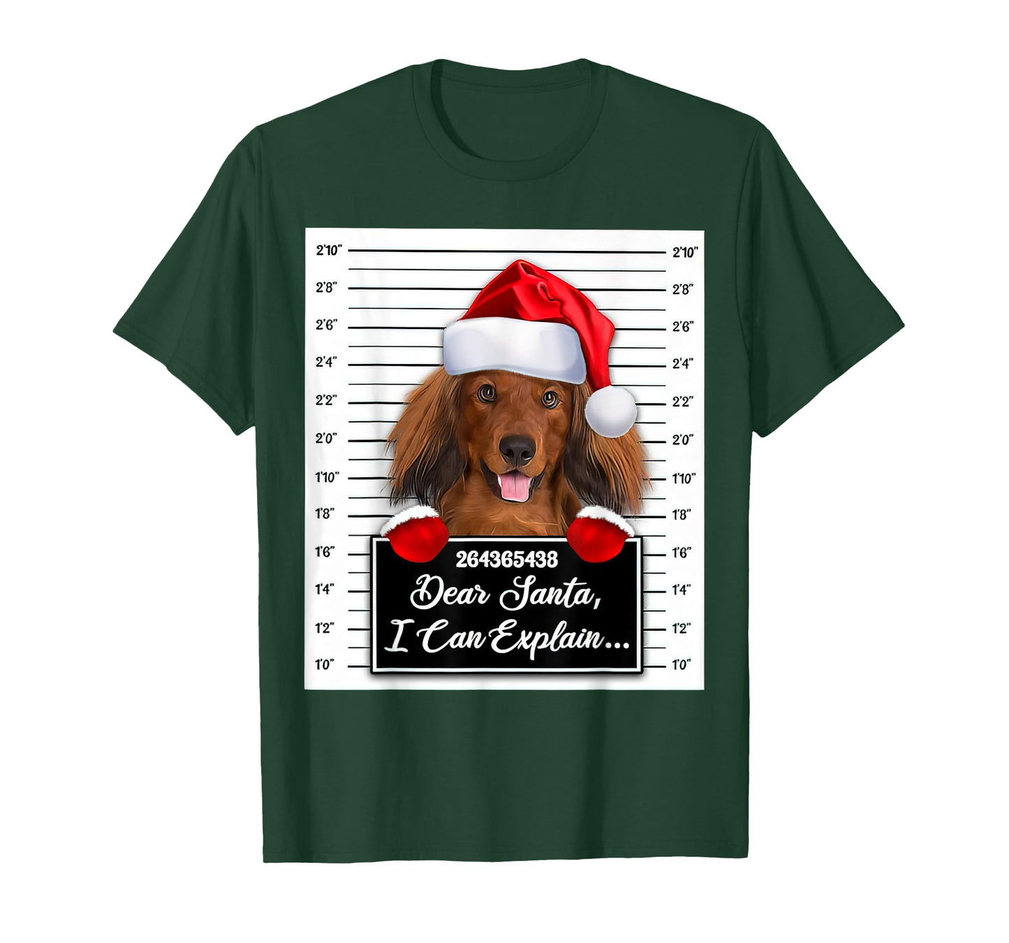 Dear Santa I Can Explain Funny Christmas Dachshund Xmas T-Shirt