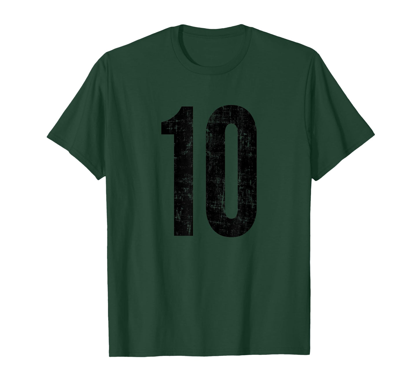 Number 10 Distressed Vintage Sport Team Practice Training T-Shirt