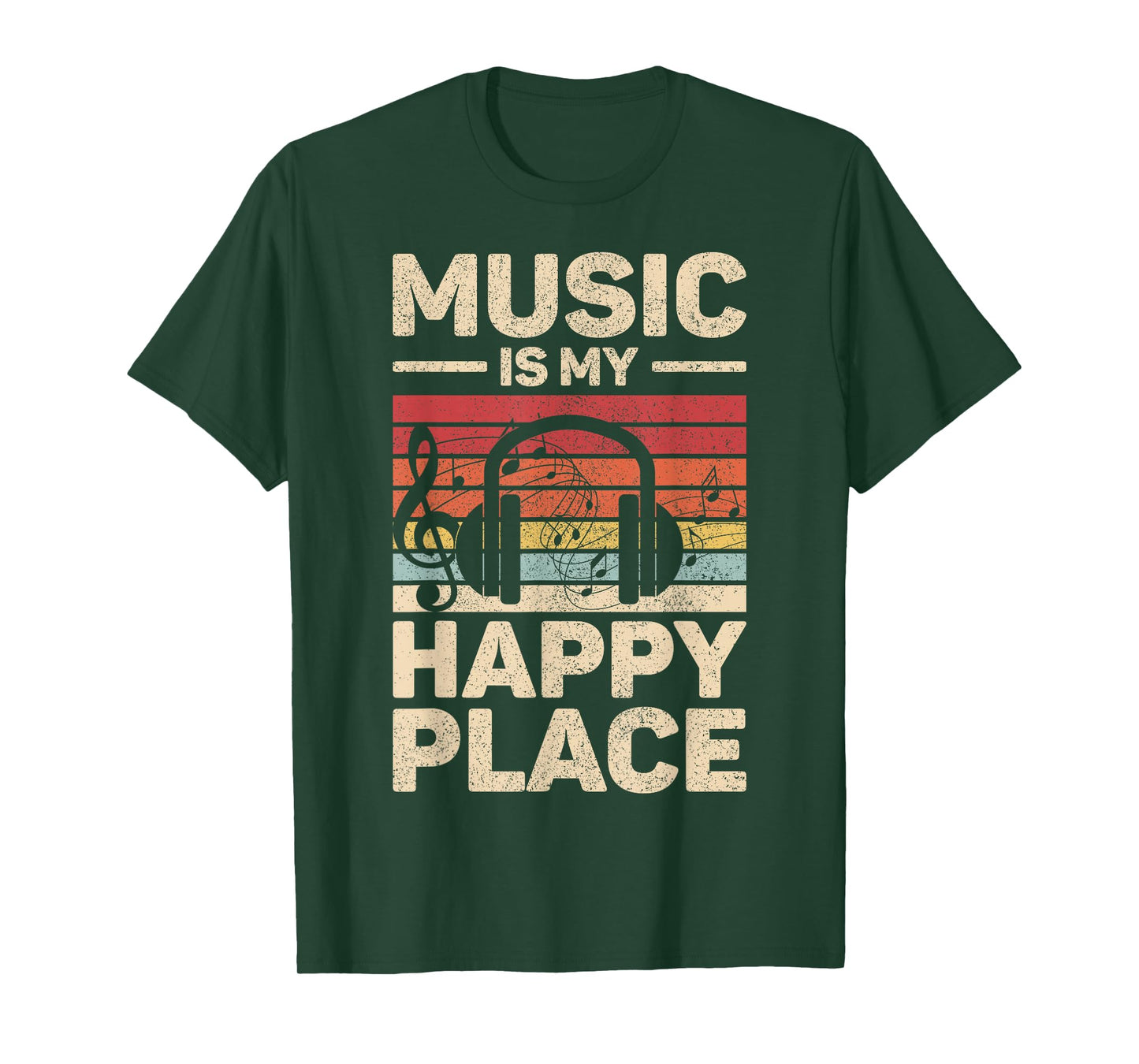 Music Is My Happy Place Musician Outfit EDM Music Lovers DJ T-Shirt