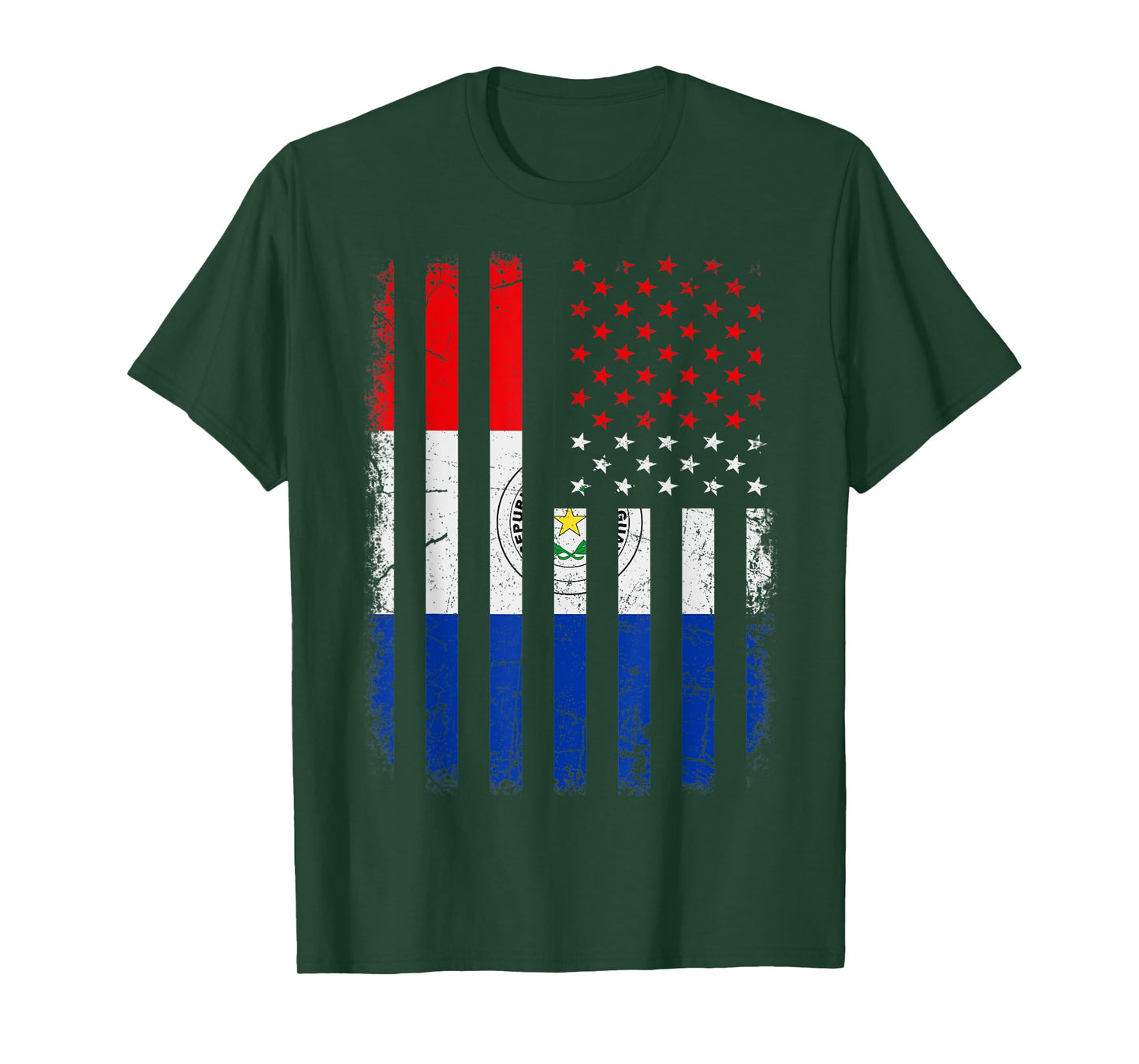Paraguayan American Flag Paraguayan Roots Paraguay America Women Kids Men T-Shirt