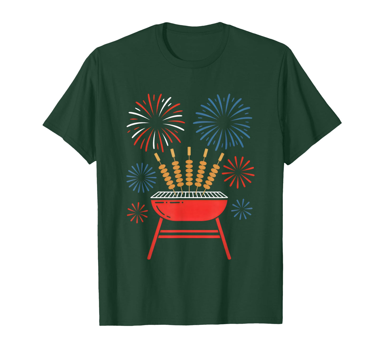 Pitmaster BBQ Skewers Independence Day 4th of July Foodie T-Shirt