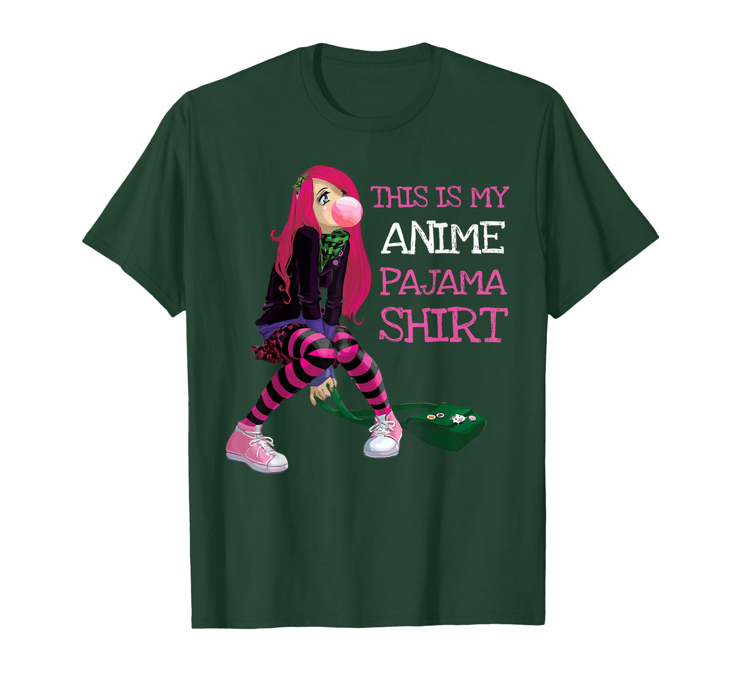 This Is My Anime Pajama Kawaii Anime Girl Goth Teen Kids T-Shirt