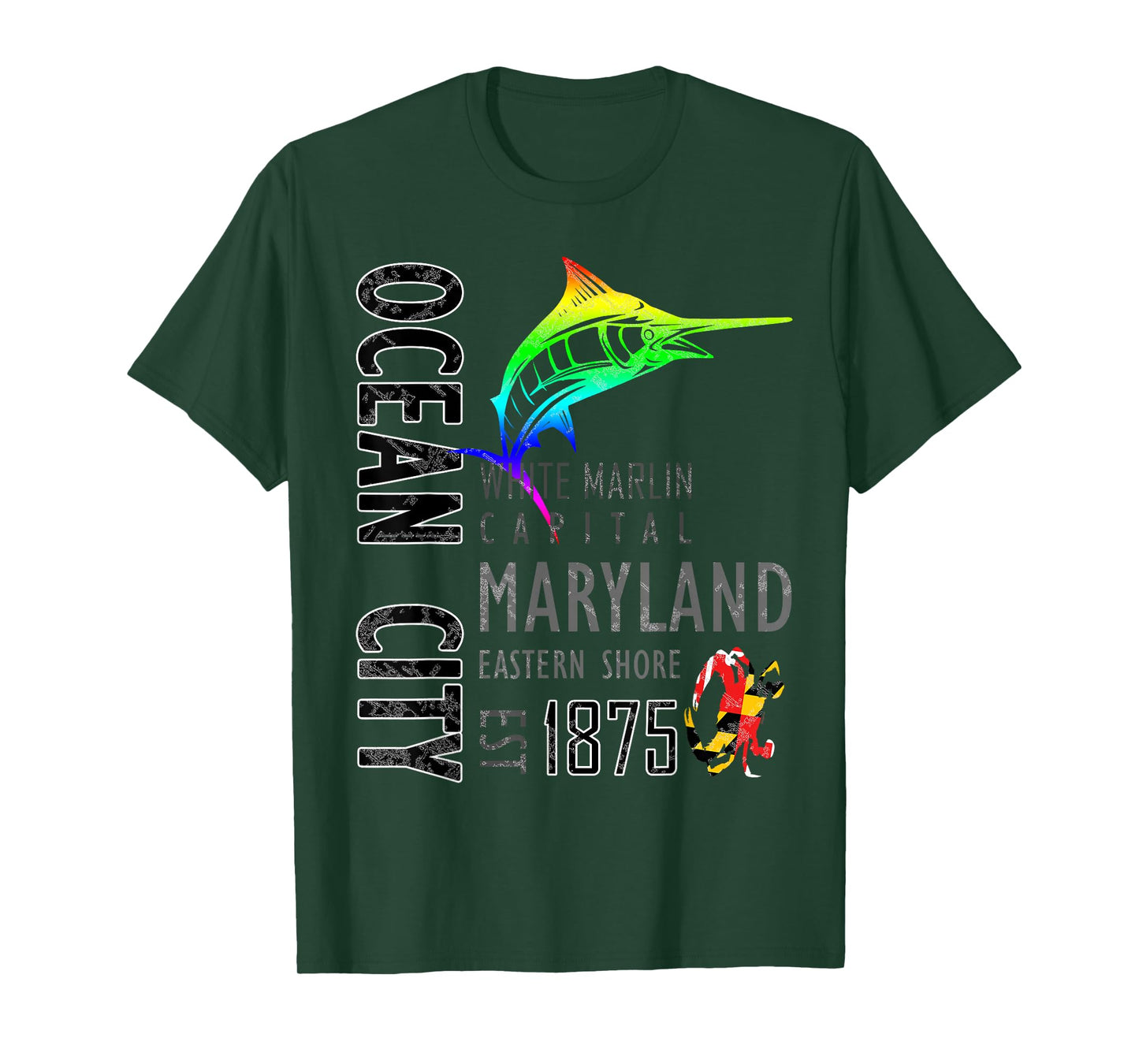 Ocean City Maryland White Marlin Capital Eastern Shore T-Shirt