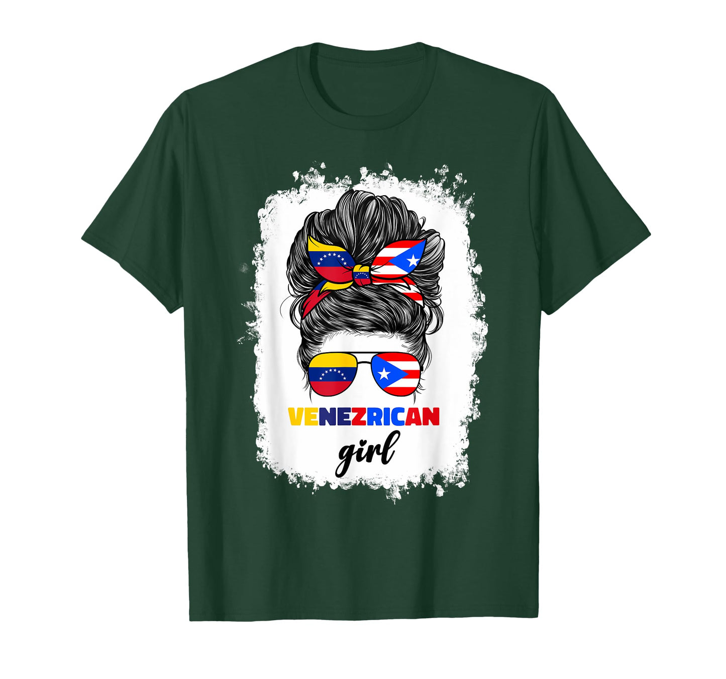 Venezuelan And Puerto Rican Rico Venezuela Flag Girl Women T-Shirt