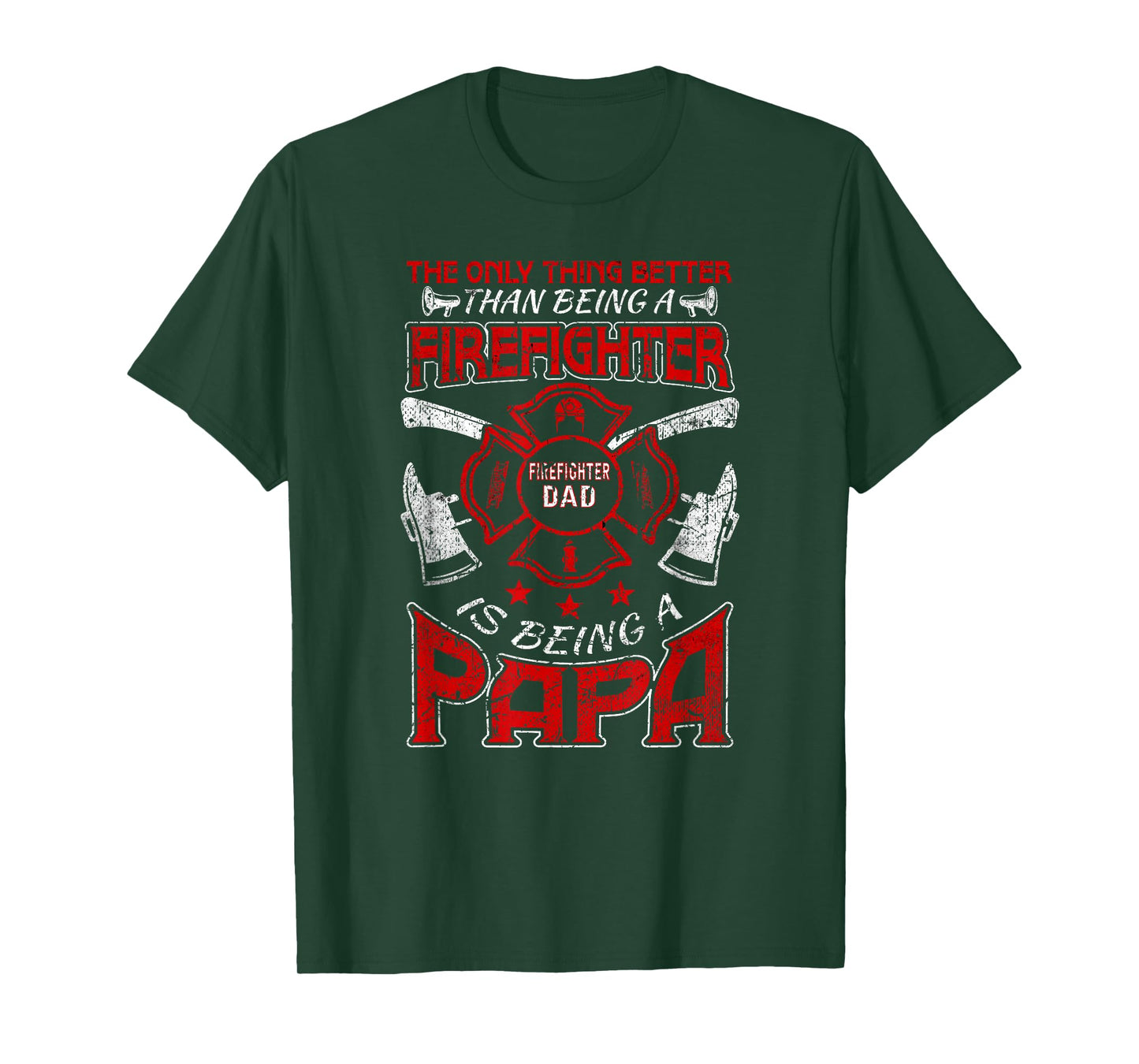 Firefighter Papa | Fire Fighter Dad for Fathers Day Fireman T-Shirt