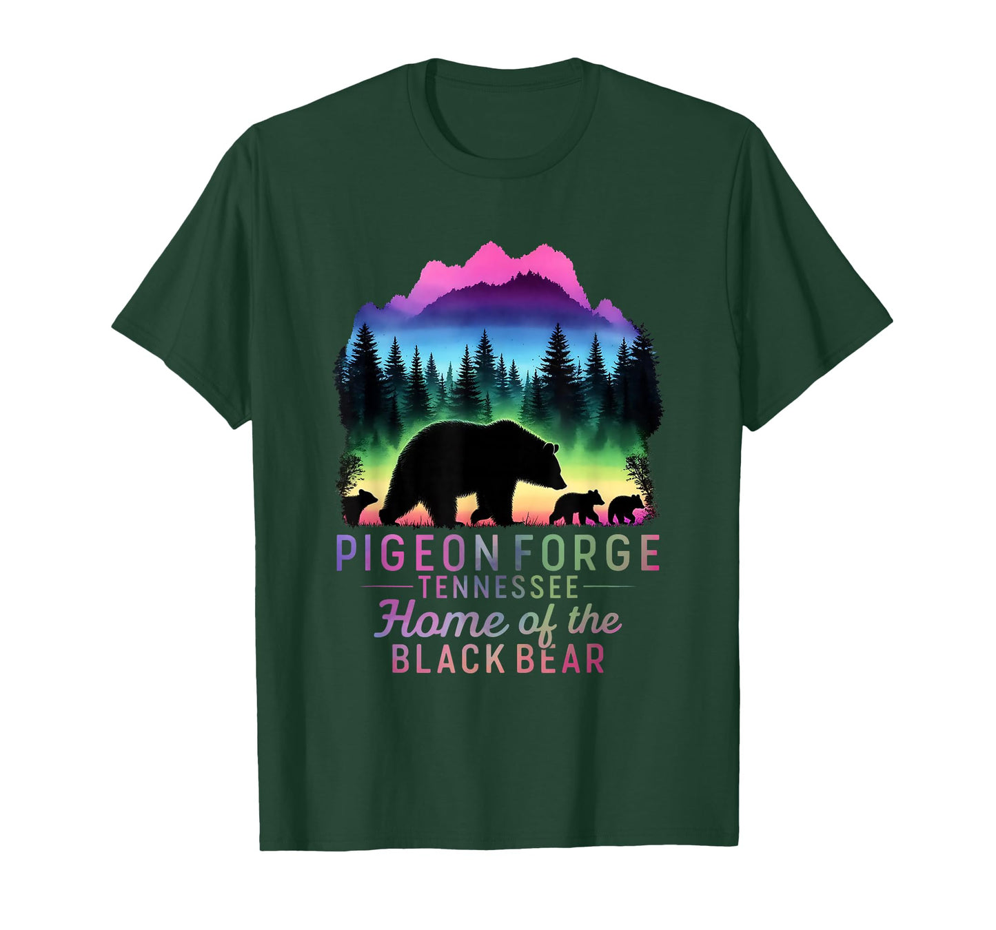 Pigeon Forge Tennessee Home Black Bear Family Vacation Crew T-Shirt