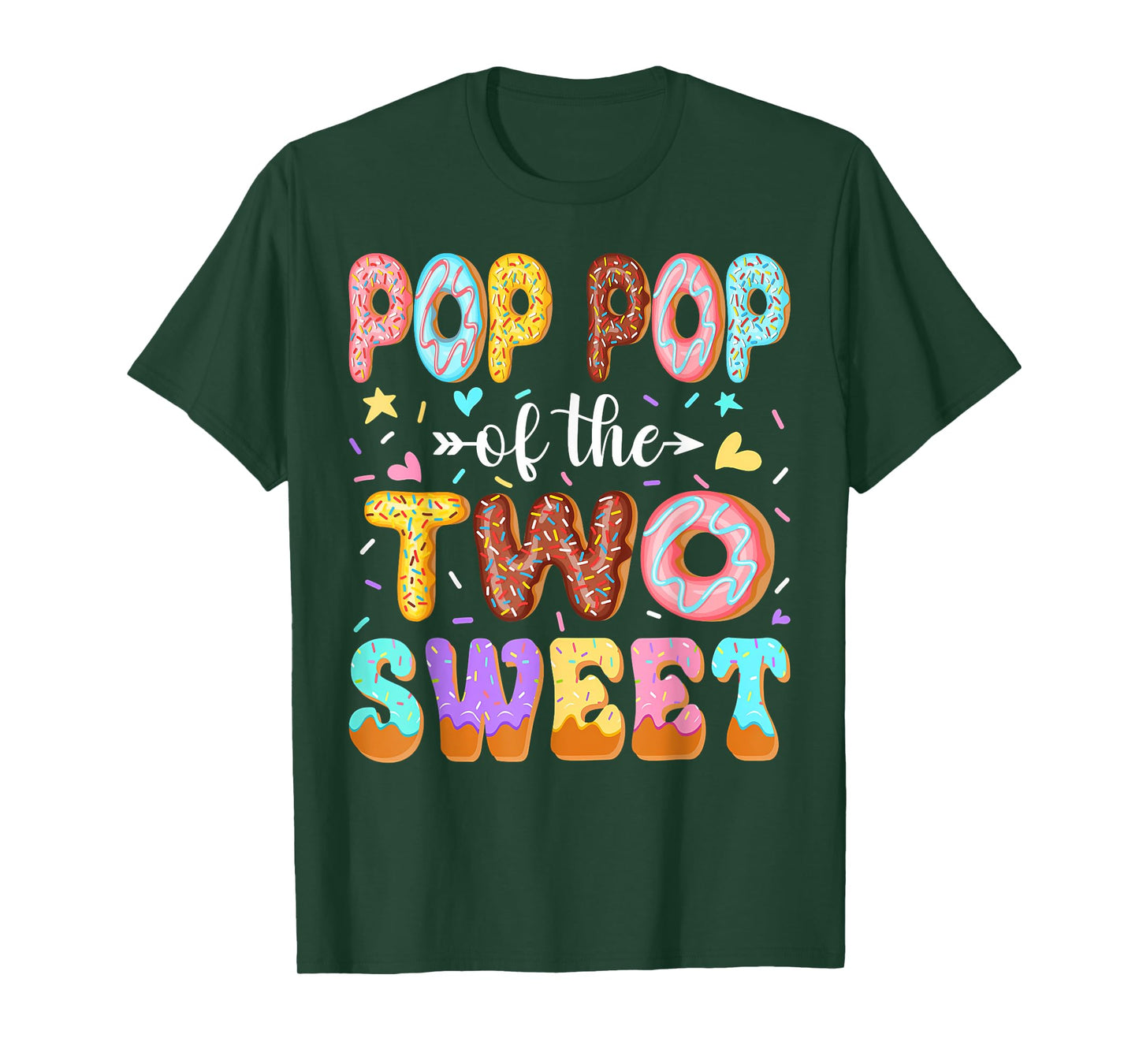 Pop Pop Of The Two Sweet 2Nd Birthday Girl Donut Party T-Shirt