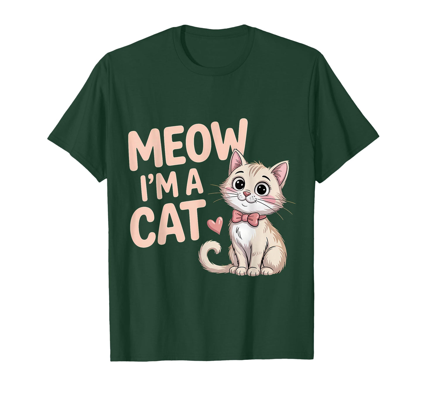 Meow I'm A Cat Cute Whimsical Kitty Design T-Shirt