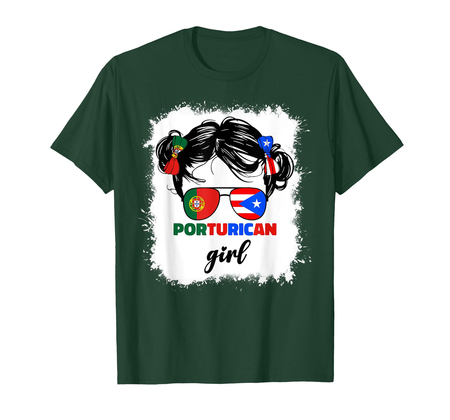 Half Portuguese And Puerto Rican Rico Portugal Kids Girls T-Shirt