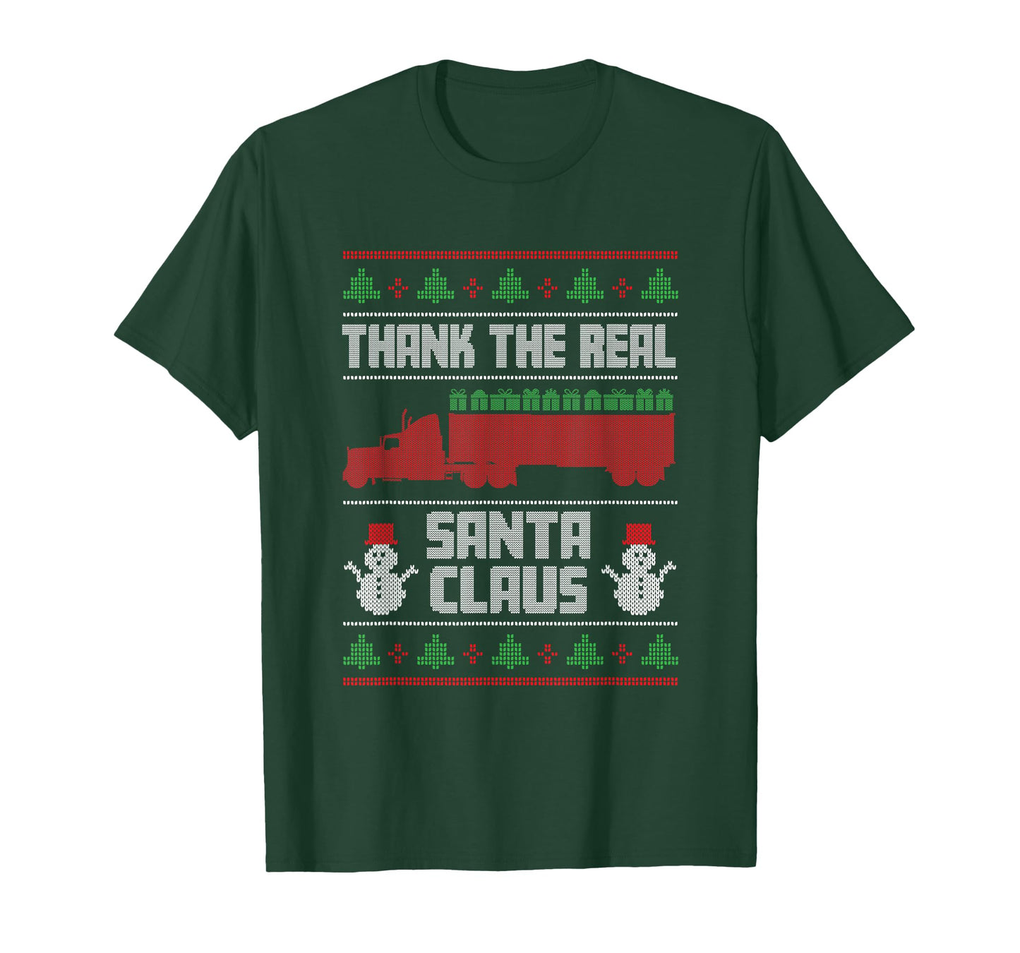 Trucker Santa Claus Funny Truck Driving Christmas Trucker T-Shirt