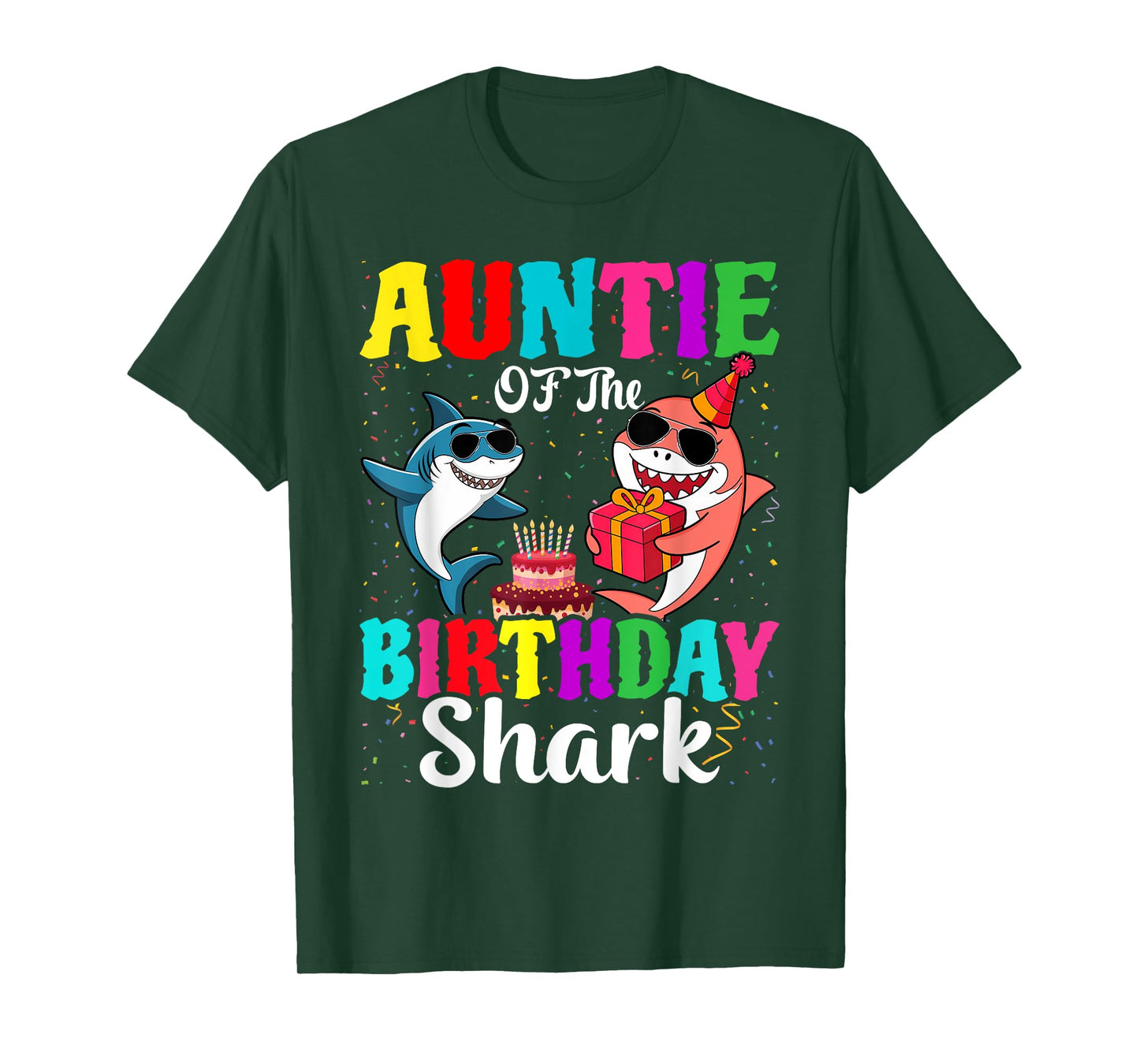 Auntie Of The Shark Birthday Family Matching Birthday Nephew T-Shirt