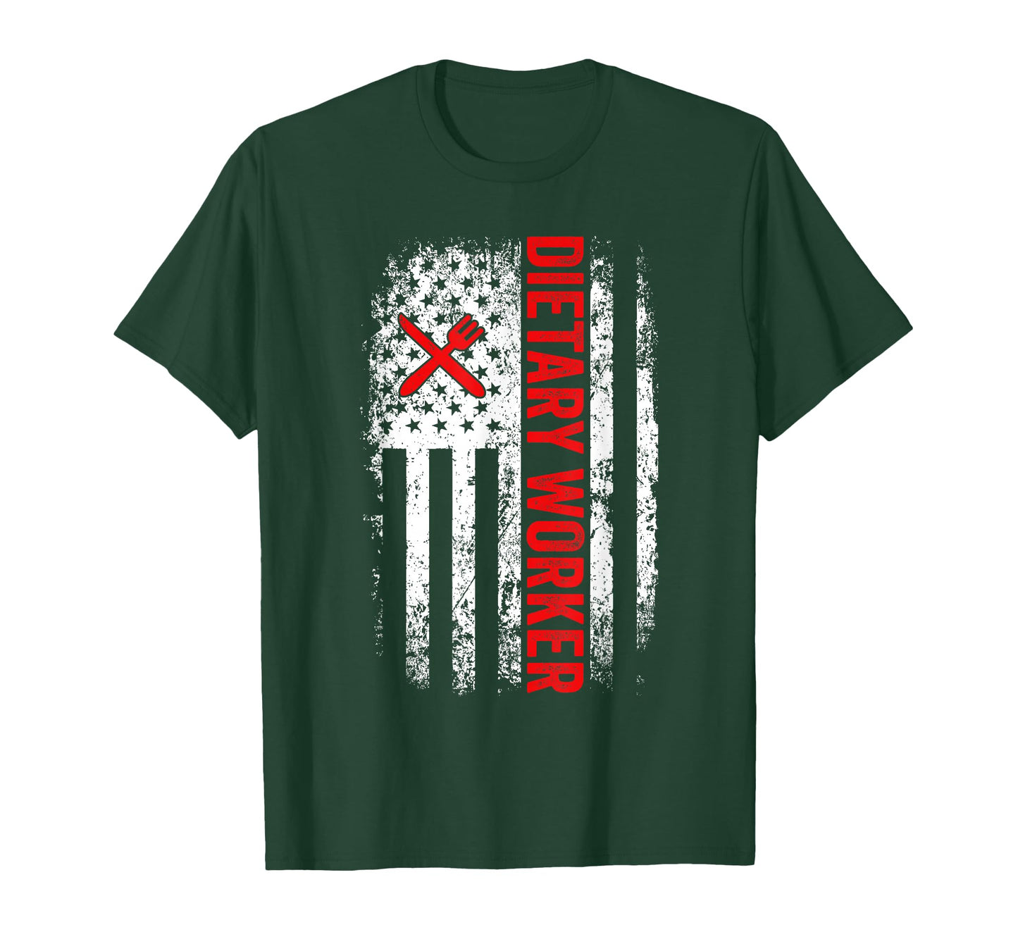 US American Flag Dietary Worker Appreciation Week Healthcare T-Shirt