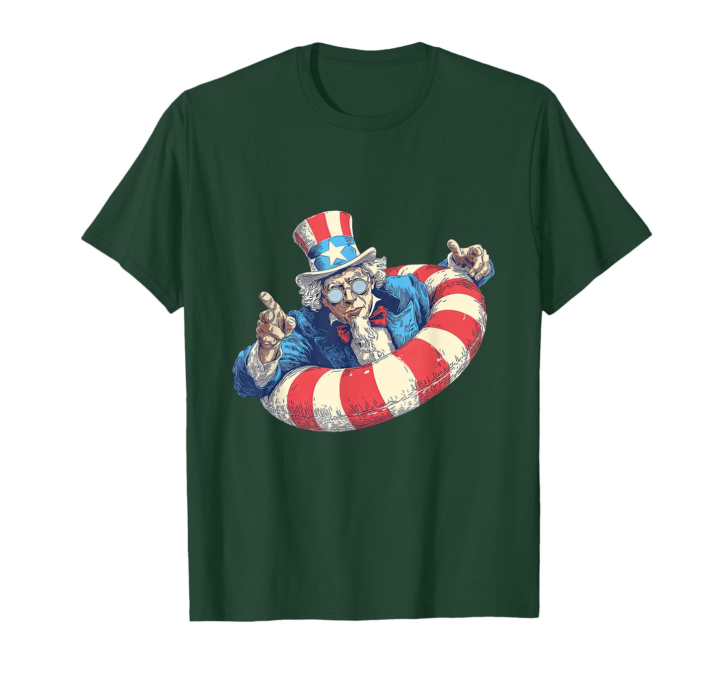 Patriotic Look with Uncle and Pool Ring T-Shirt