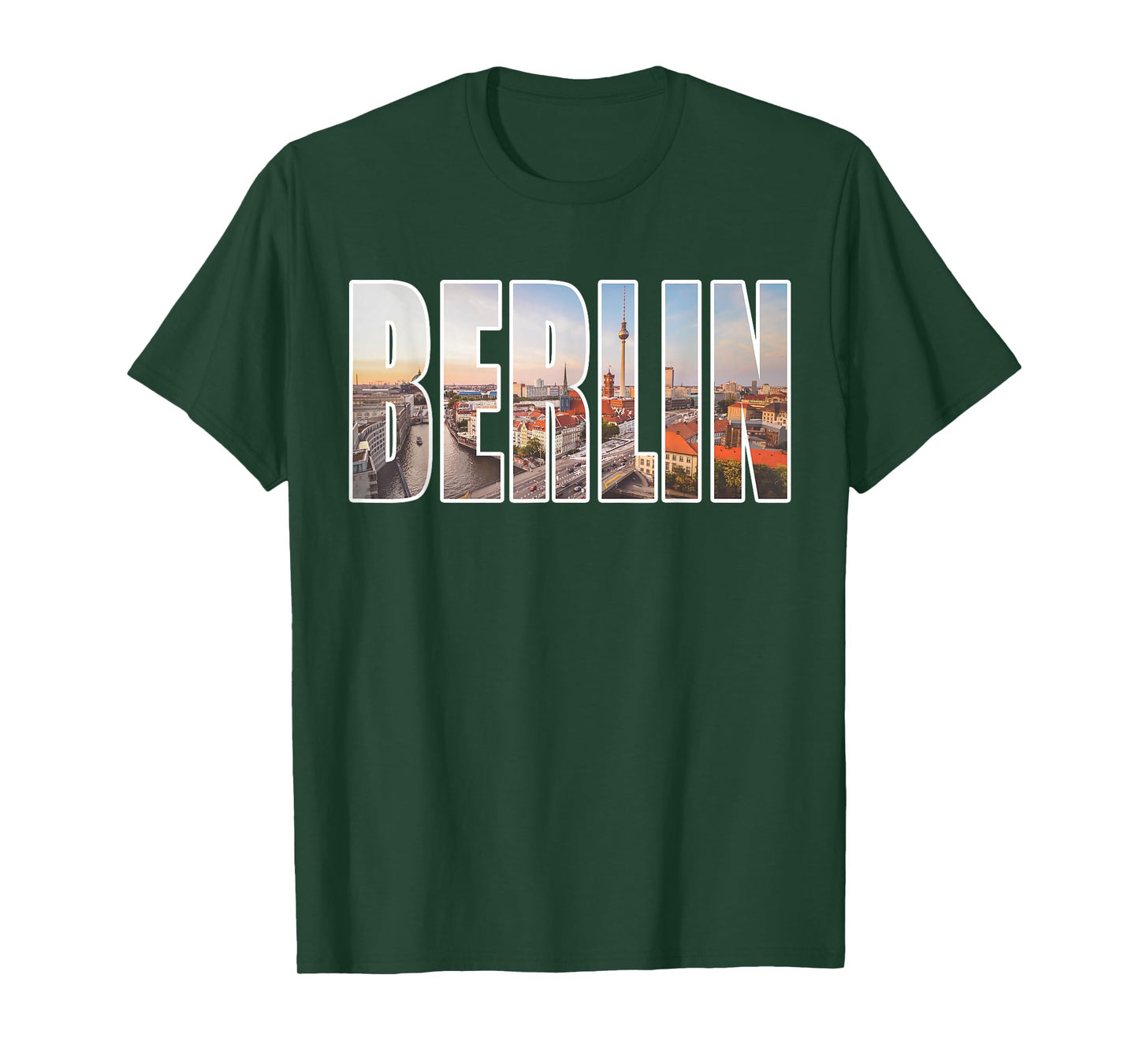 Berlin Germany Berliner Urban Skyline Photography Font T-Shirt
