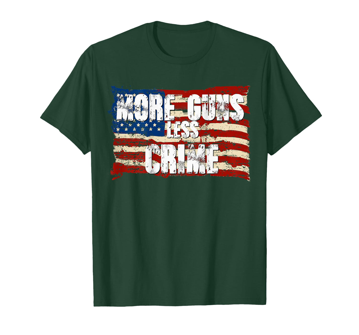 More Guns Less Crime Shirt Pro Gun USA American Flag Patriot T-Shirt for Women Men