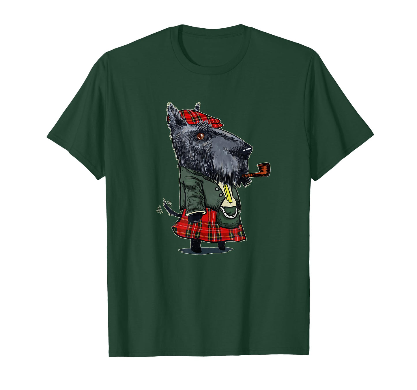 Funny Scottish Terrier Scotland Kilt Gift T-Shirt