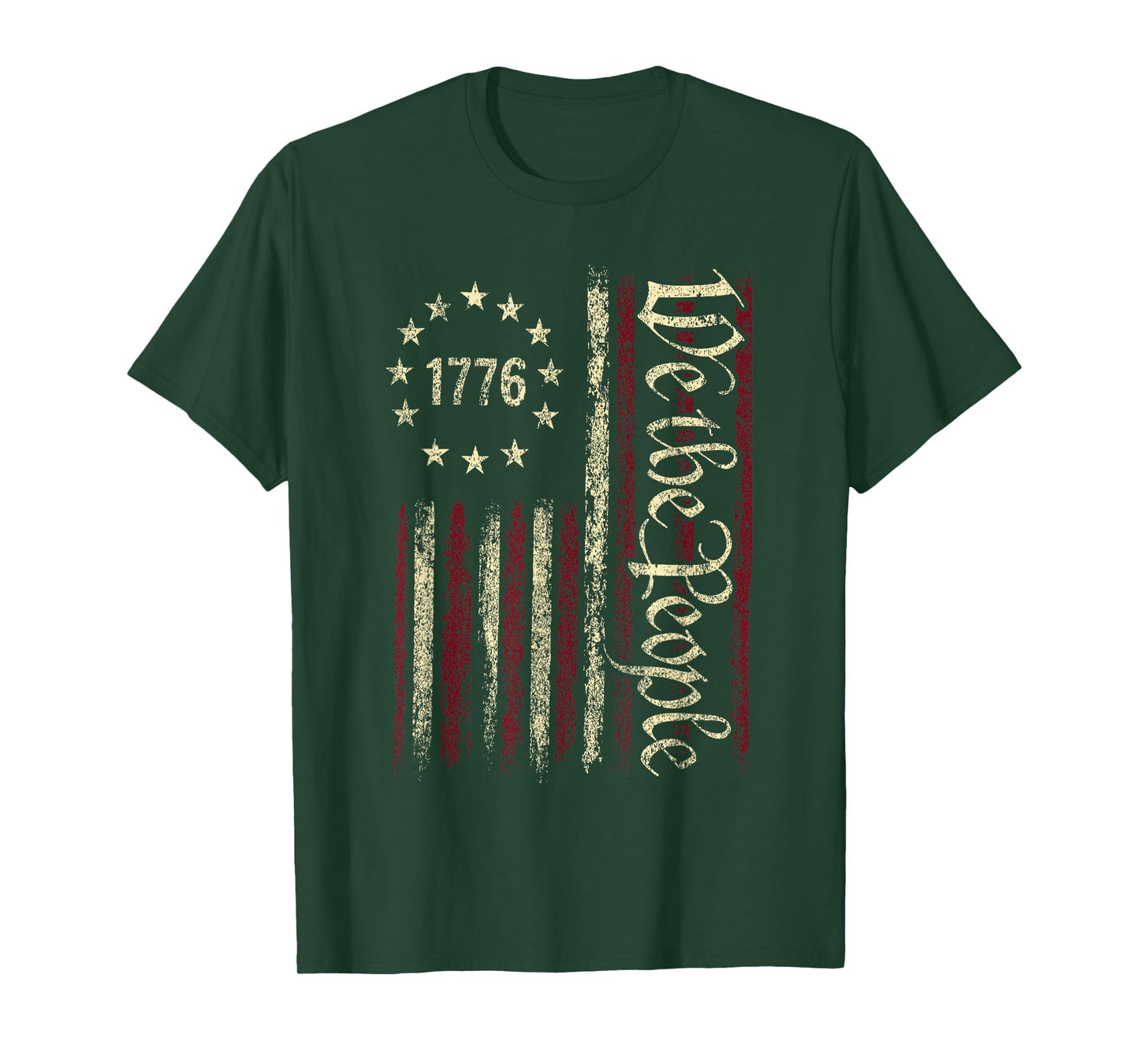4th Of July We The People American 1776 Old American Flag T-Shirt